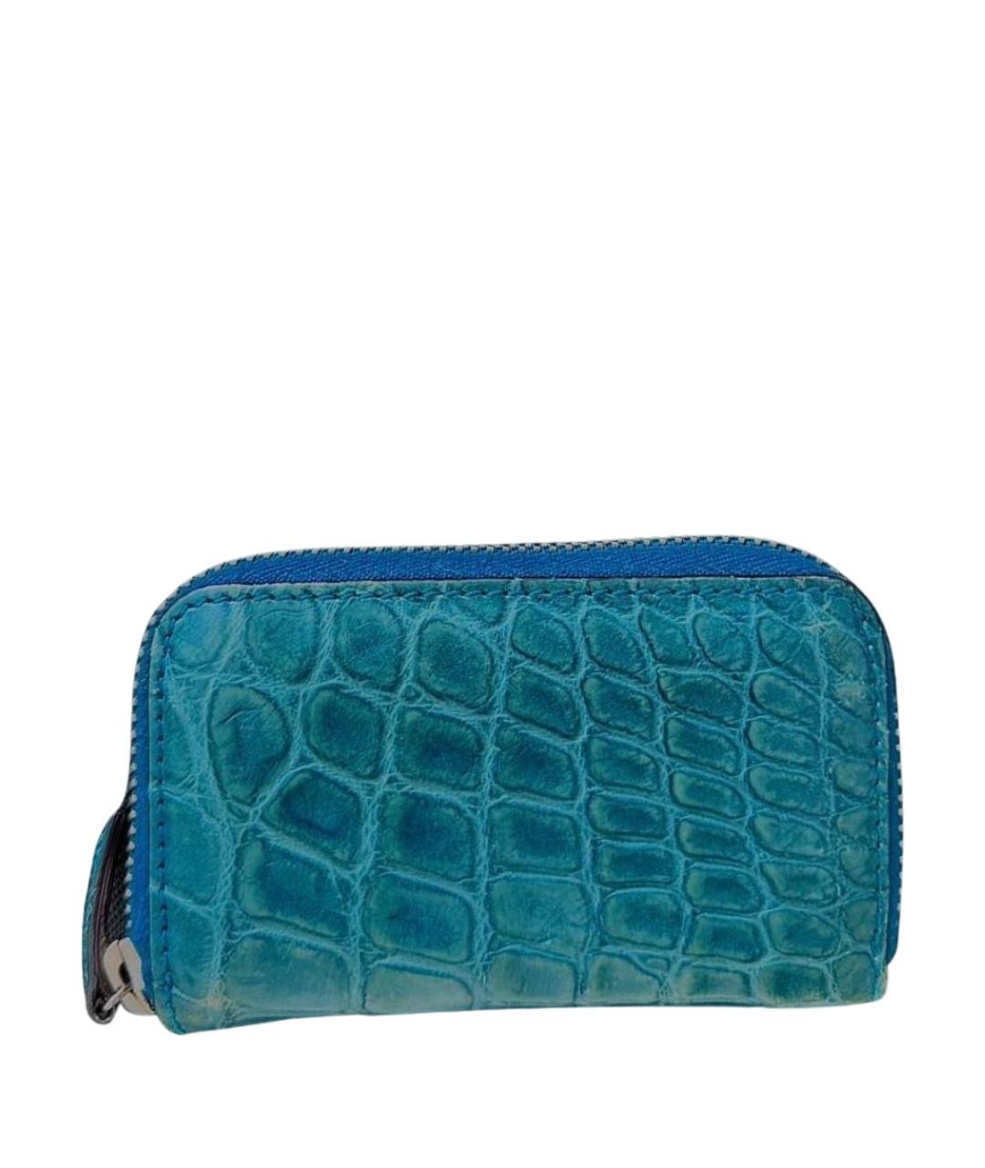 GUCCI Бирюзовый кардхолдер из экзотической кожи, фото 8