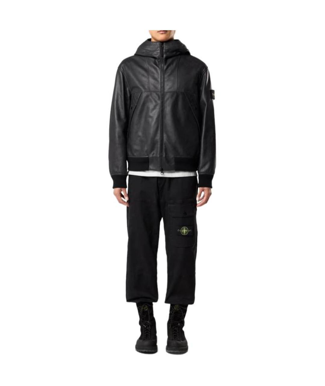 STONE ISLAND Черный пуховик, фото 3