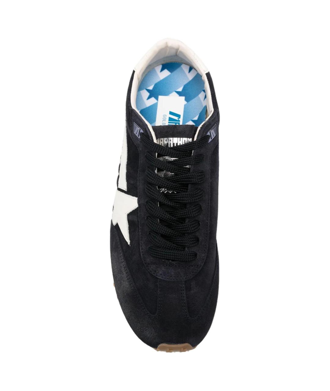 GOLDEN GOOSE DELUXE BRAND Черные замшевые низкие кроссовки / кеды, фото 2
