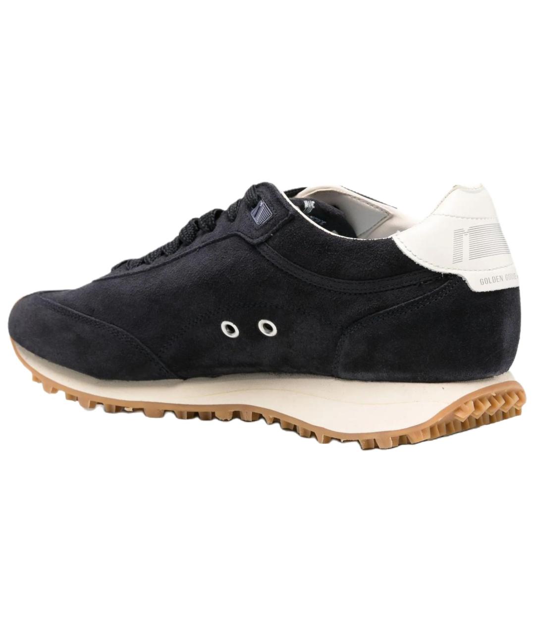 GOLDEN GOOSE DELUXE BRAND Черные замшевые низкие кроссовки / кеды, фото 4