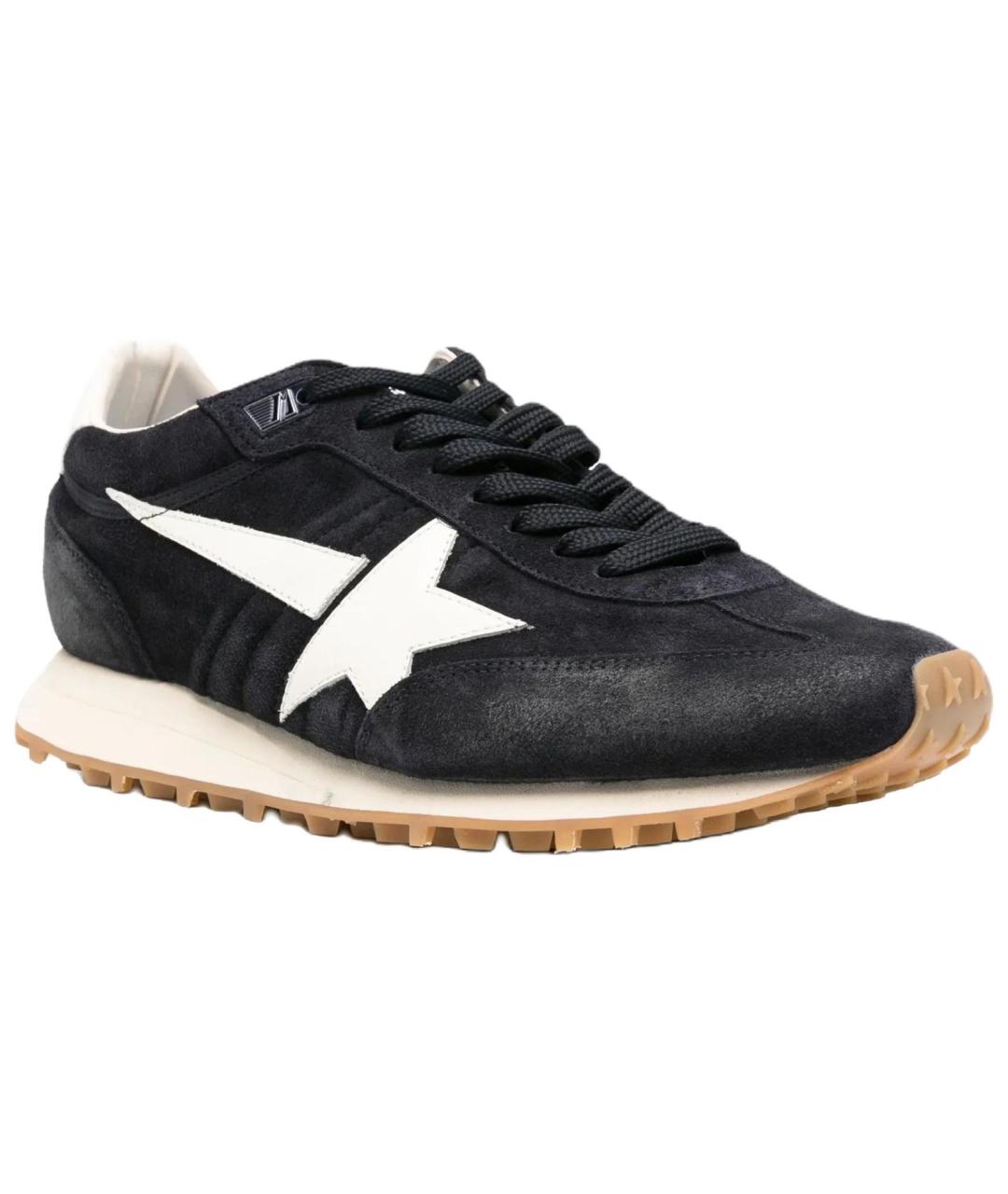 GOLDEN GOOSE DELUXE BRAND Черные замшевые низкие кроссовки / кеды, фото 3