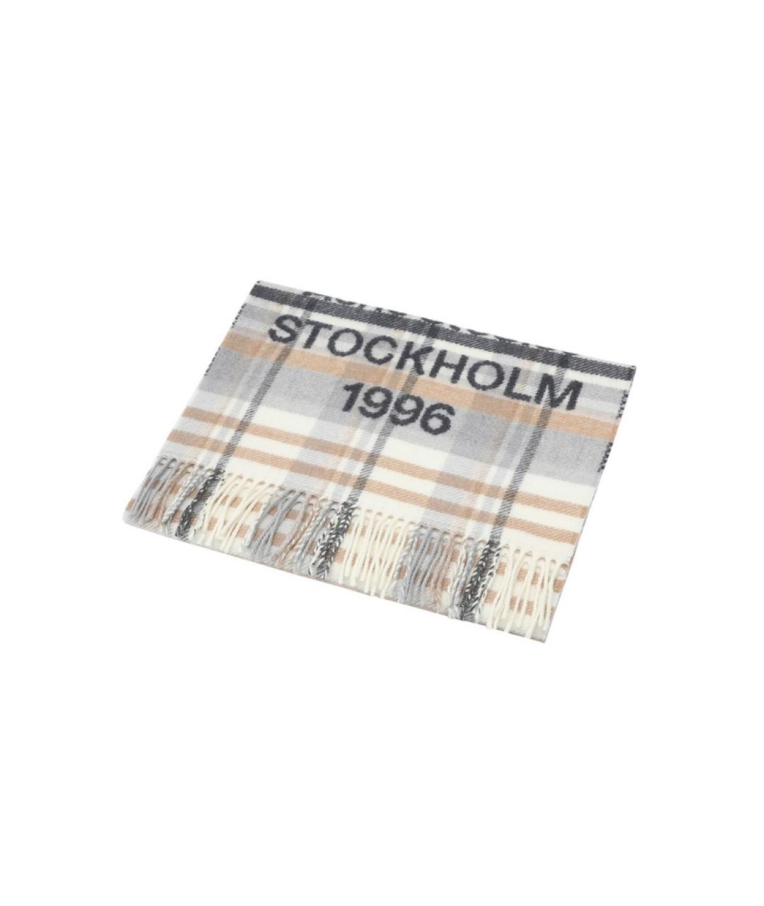 ACNE STUDIOS Хаки шерстяной шарф, фото 2