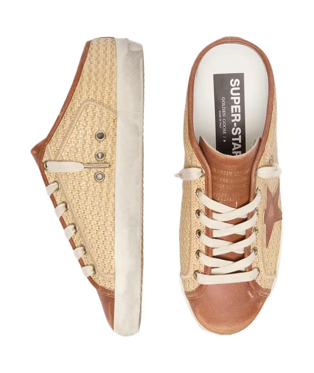 GOLDEN GOOSE DELUXE BRAND Бежевые сабо, фото 4