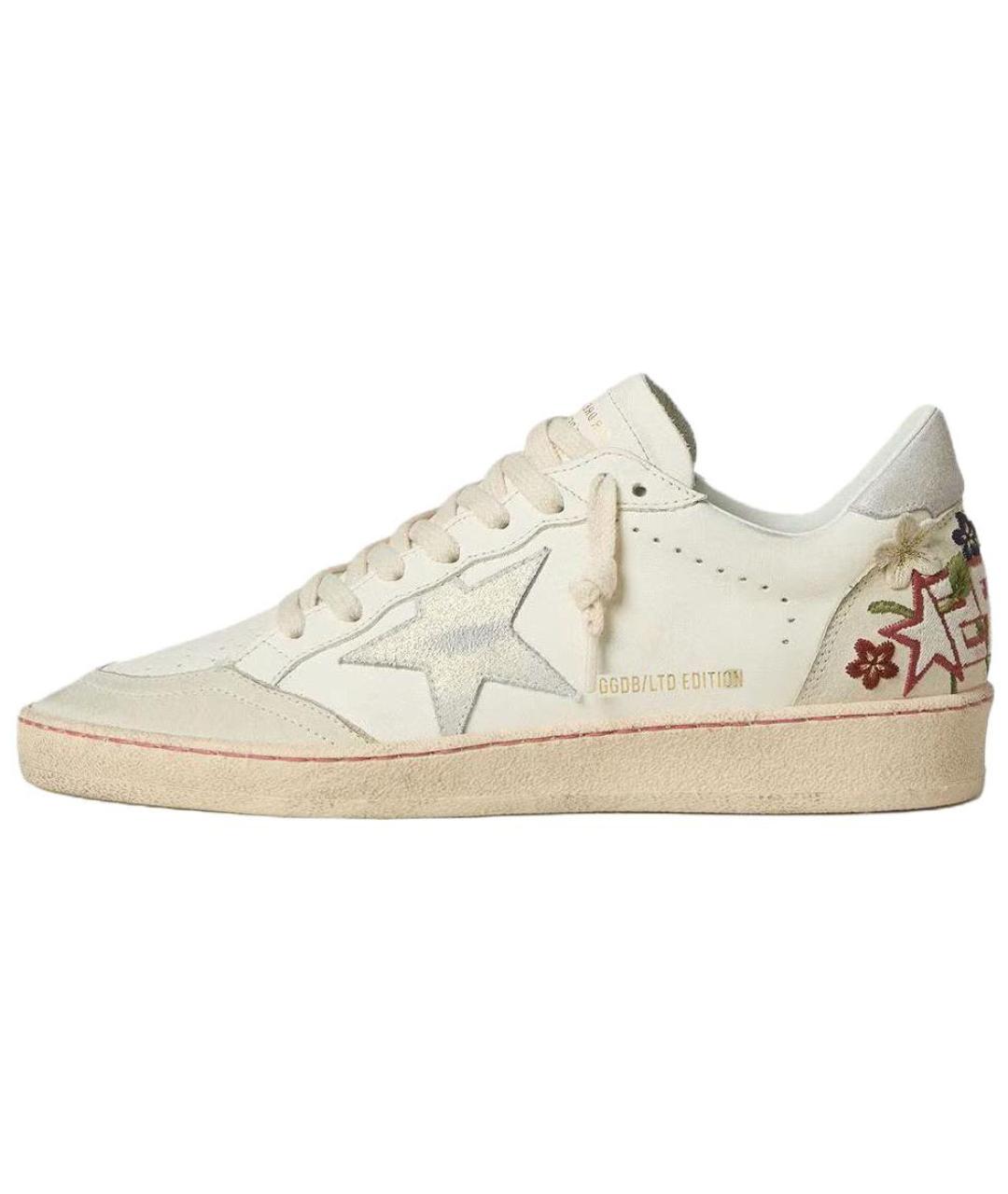 GOLDEN GOOSE Белые кожаные кроссовки, фото 2
