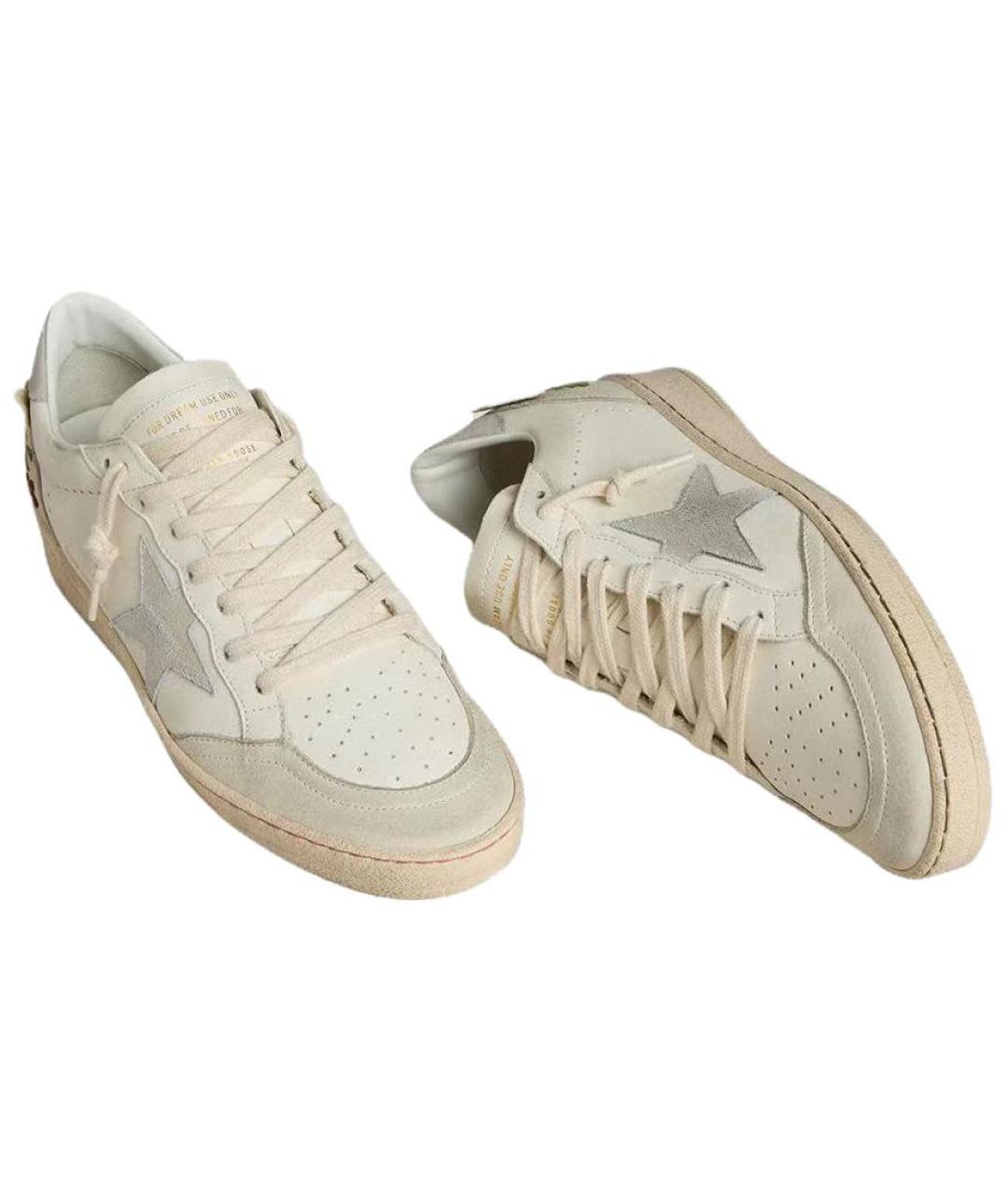 GOLDEN GOOSE Белые кожаные кроссовки, фото 3