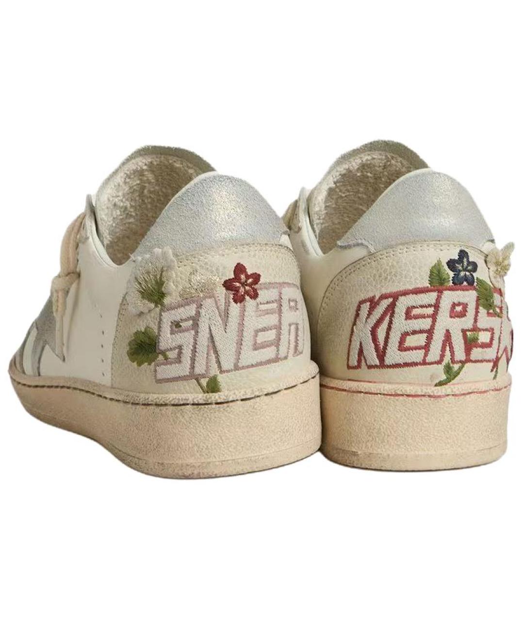 GOLDEN GOOSE Белые кожаные кроссовки, фото 4