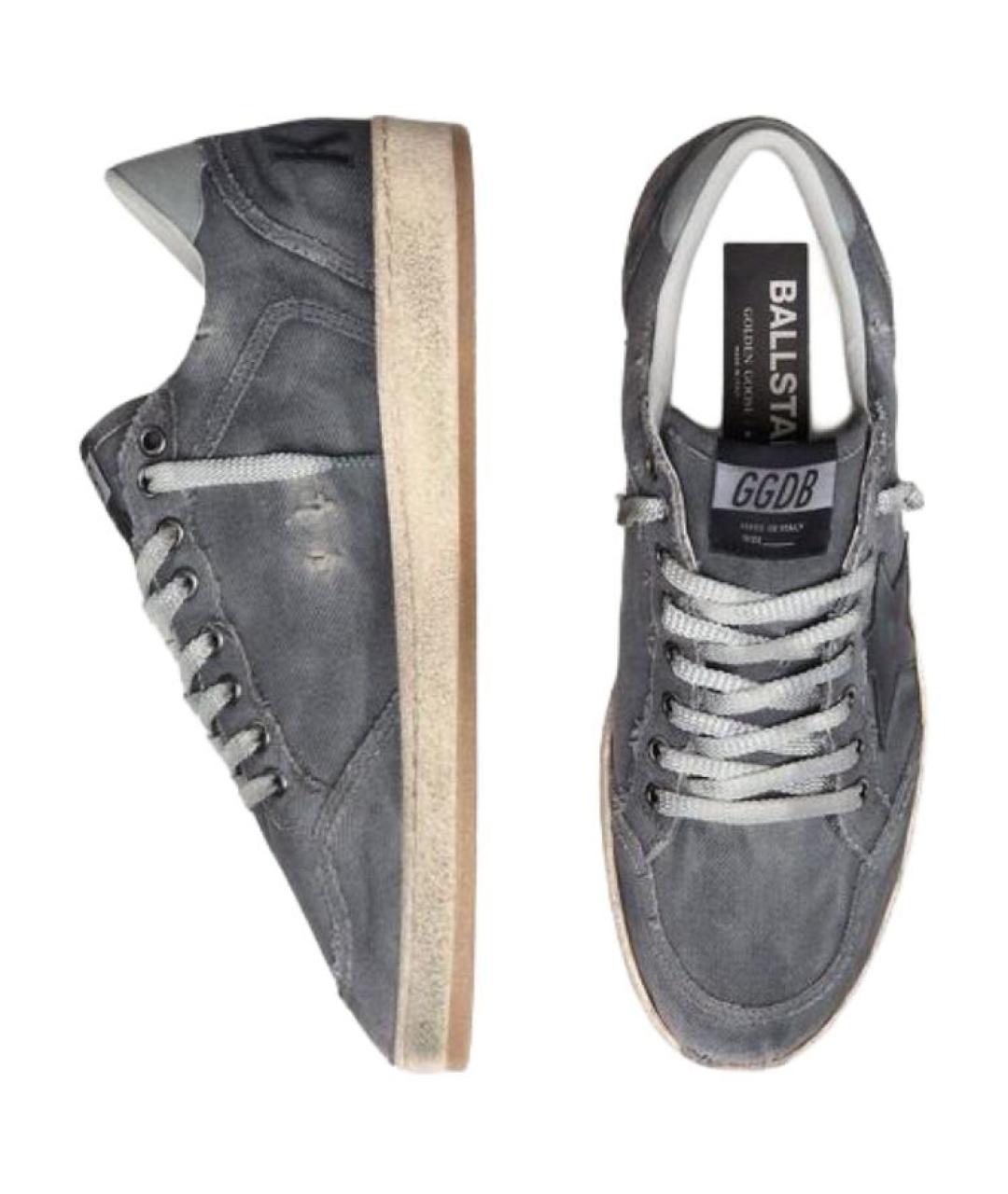 GOLDEN GOOSE DELUXE BRAND Серые текстильные кроссовки, фото 4