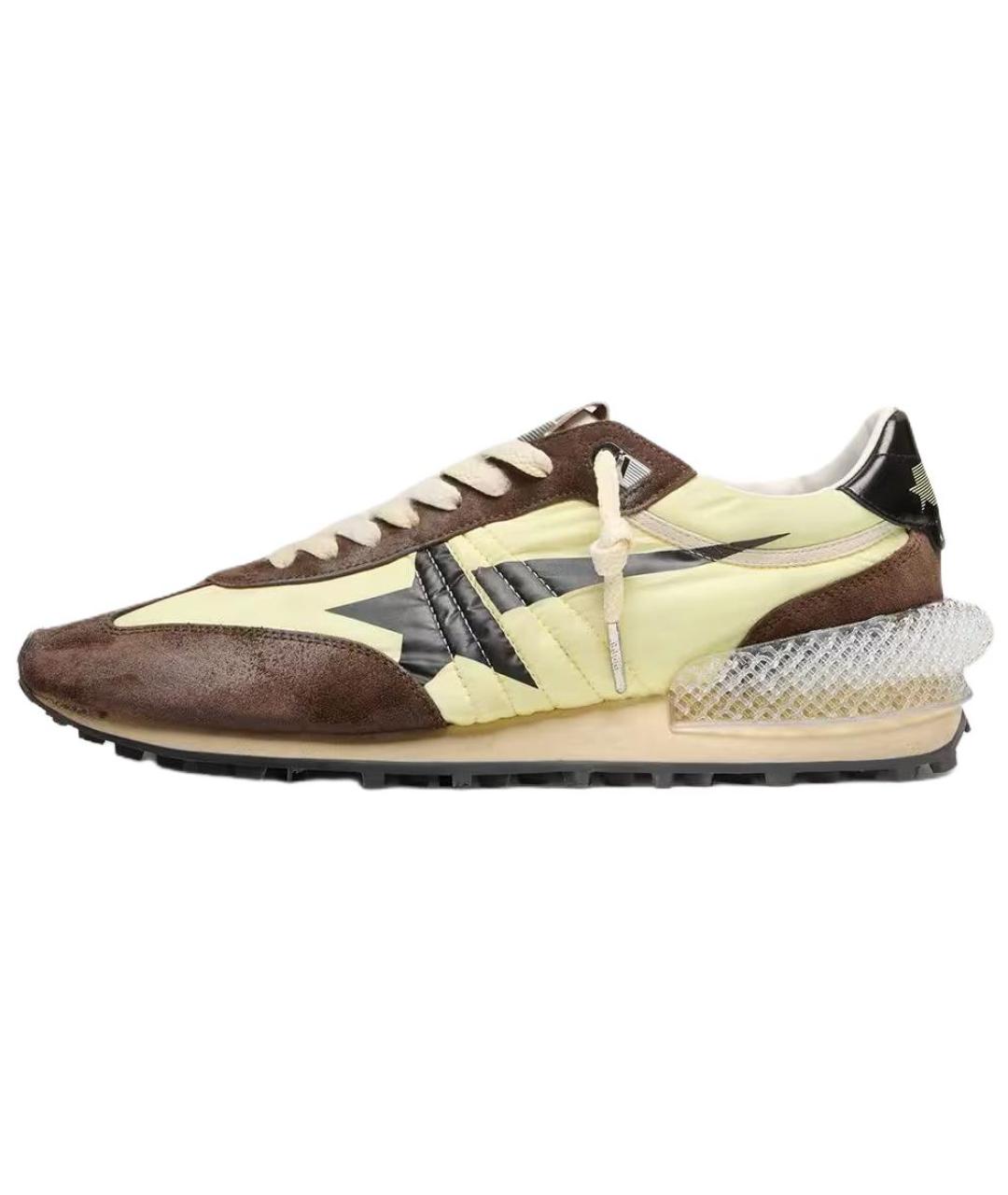 GOLDEN GOOSE DELUXE BRAND Мульти текстильные низкие кроссовки / кеды, фото 2