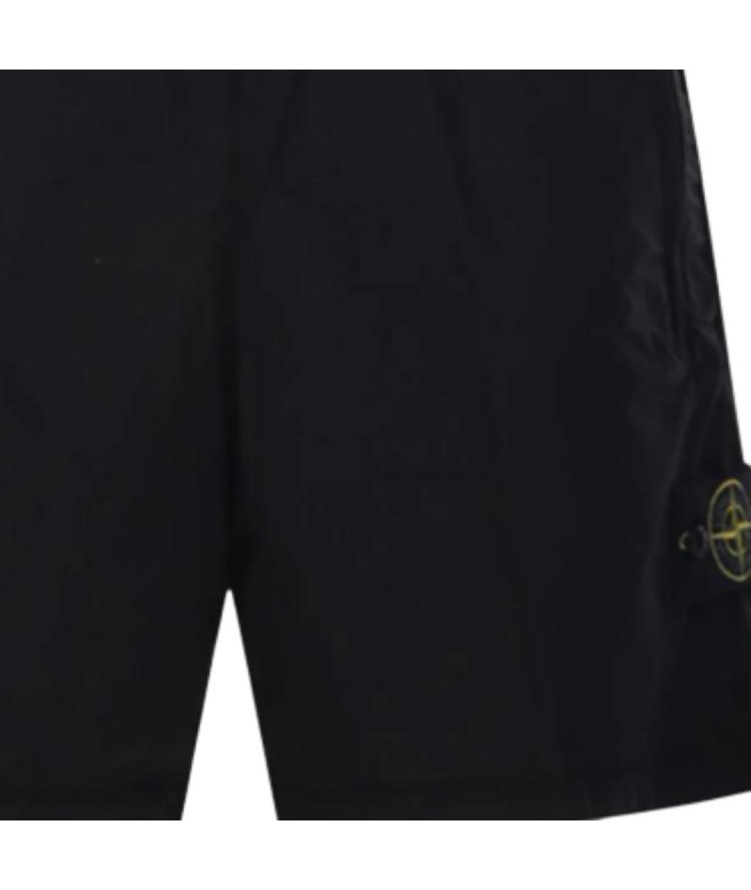 STONE ISLAND Черные шорты, фото 4
