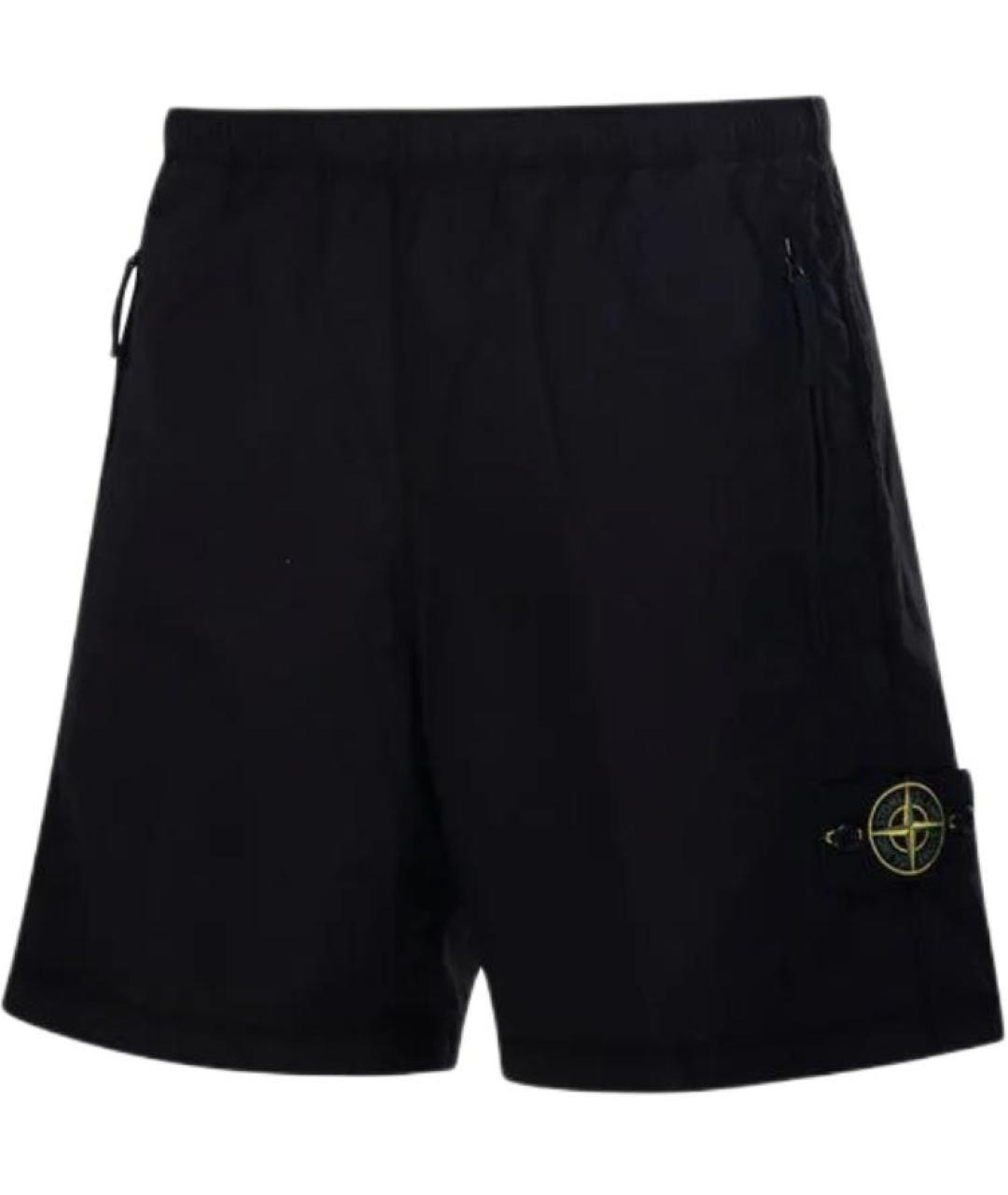 STONE ISLAND Черные шорты, фото 3