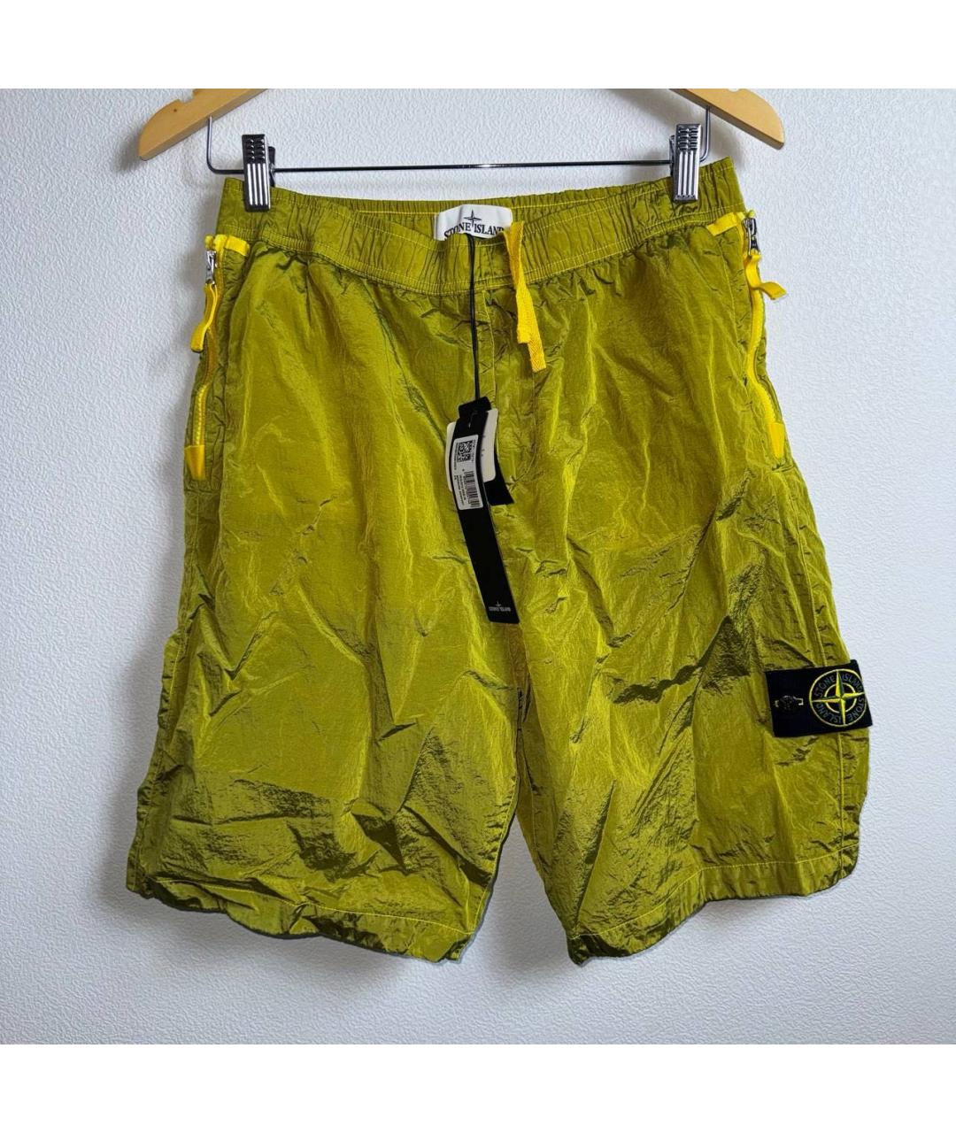 STONE ISLAND Желтые шорты, фото 8