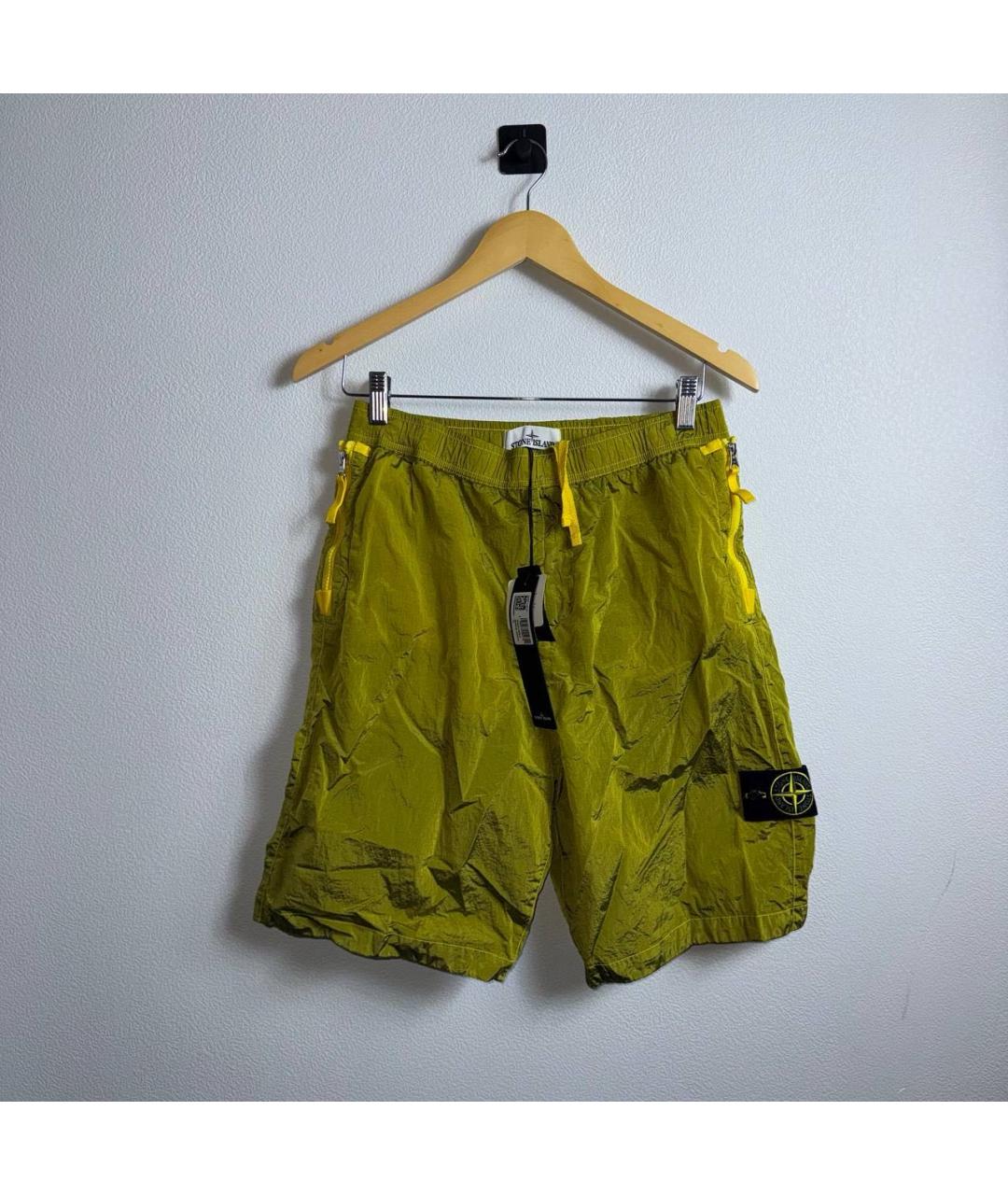 STONE ISLAND Желтые шорты, фото 7