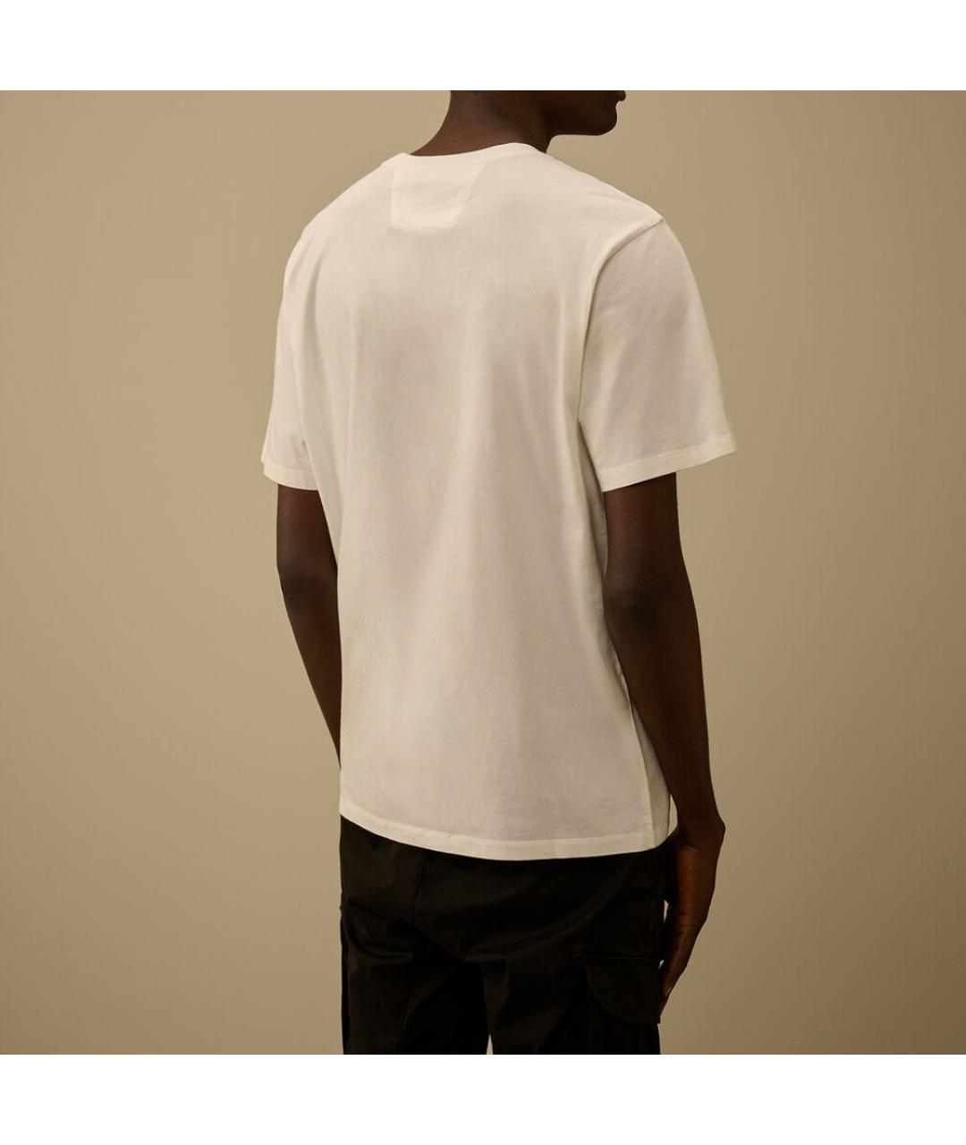 CP COMPANY Белая хлопковая футболка, фото 5