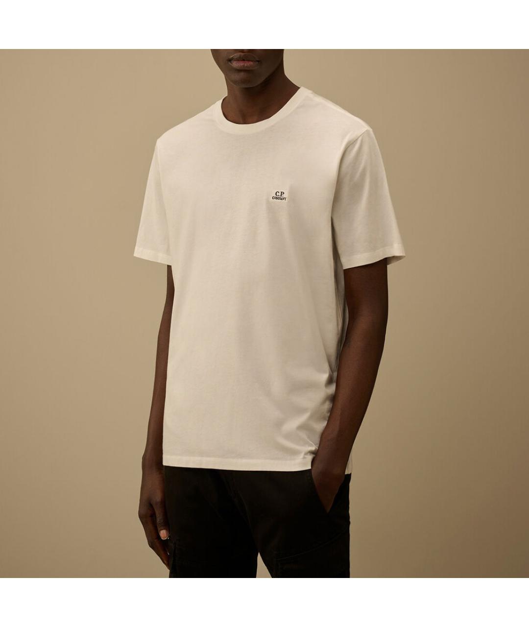 CP COMPANY Белая хлопковая футболка, фото 4