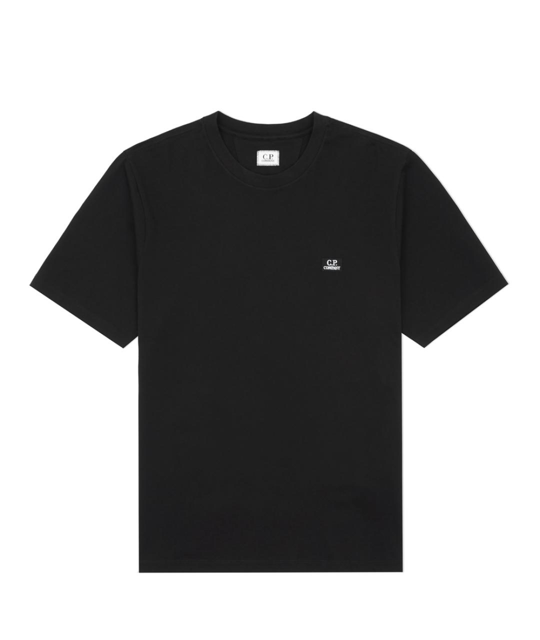 CP COMPANY Черная хлопковая футболка, фото 1