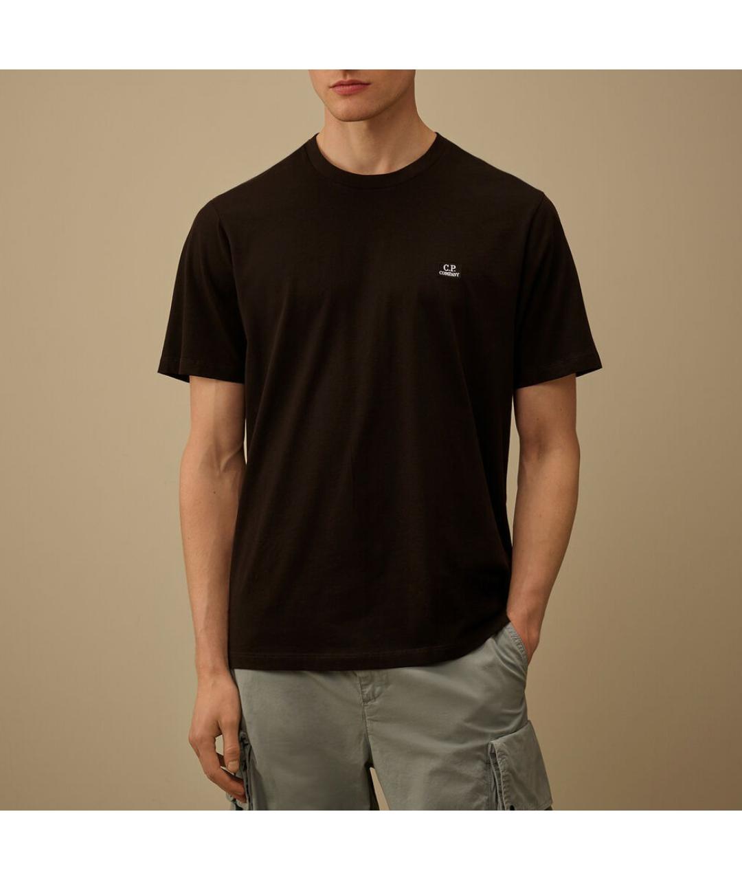CP COMPANY Черная хлопковая футболка, фото 4