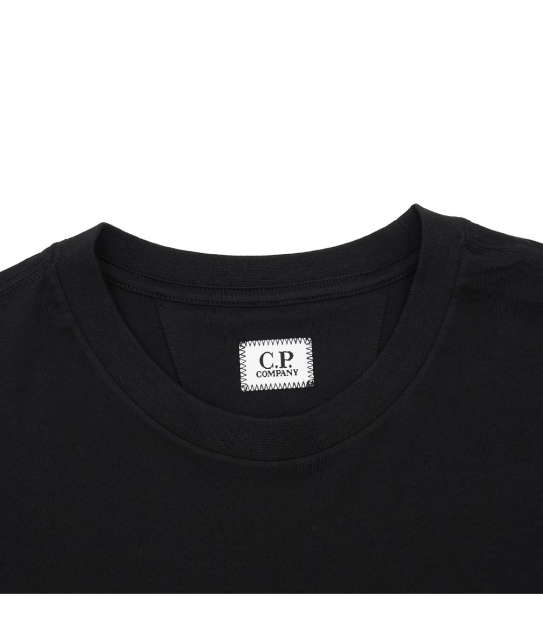 CP COMPANY Черная хлопковая футболка, фото 2