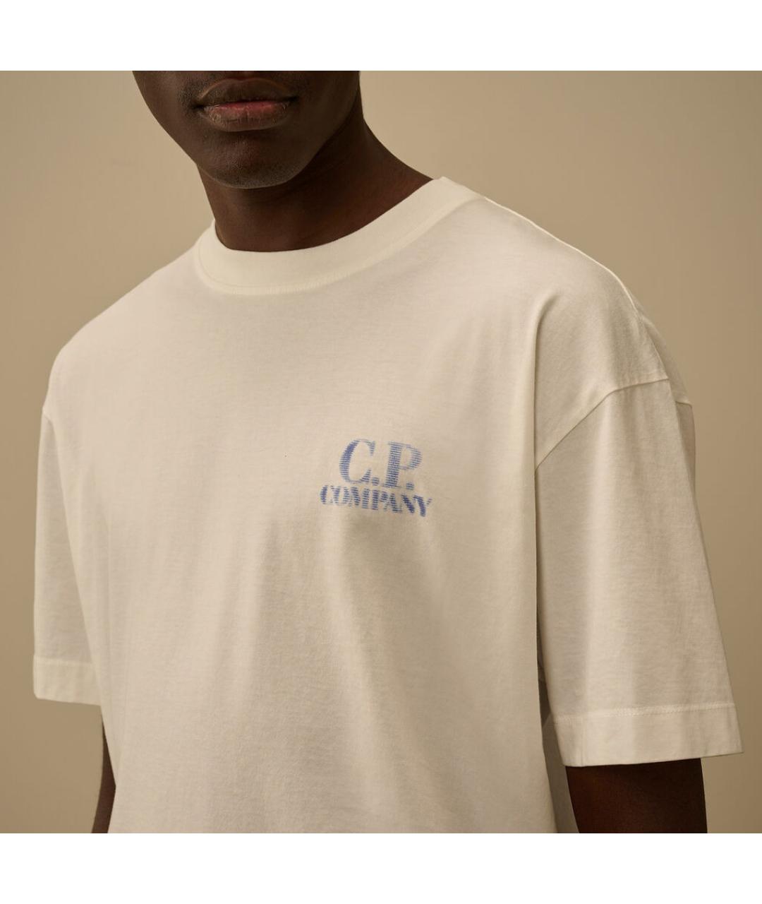 CP COMPANY Белая хлопковая футболка, фото 8