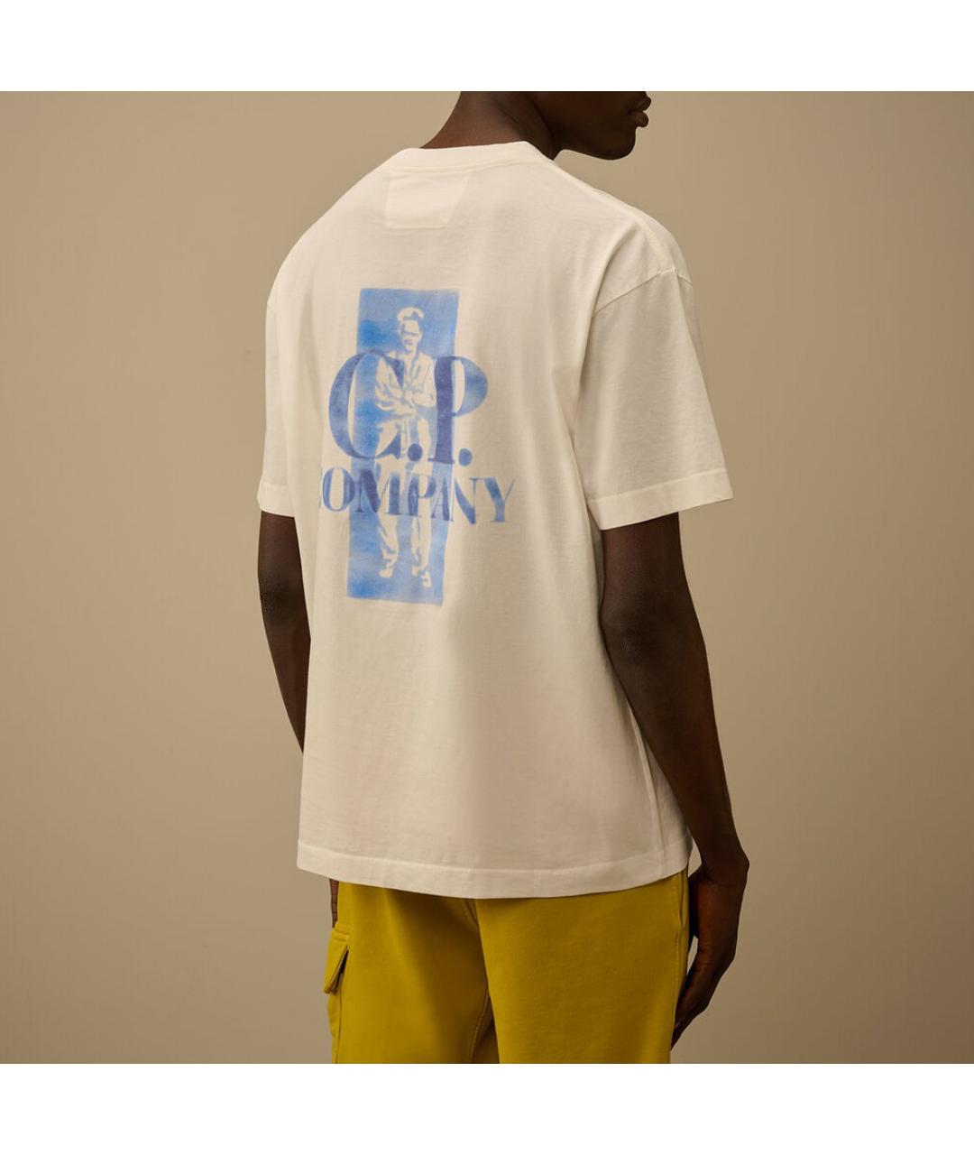 CP COMPANY Белая хлопковая футболка, фото 7