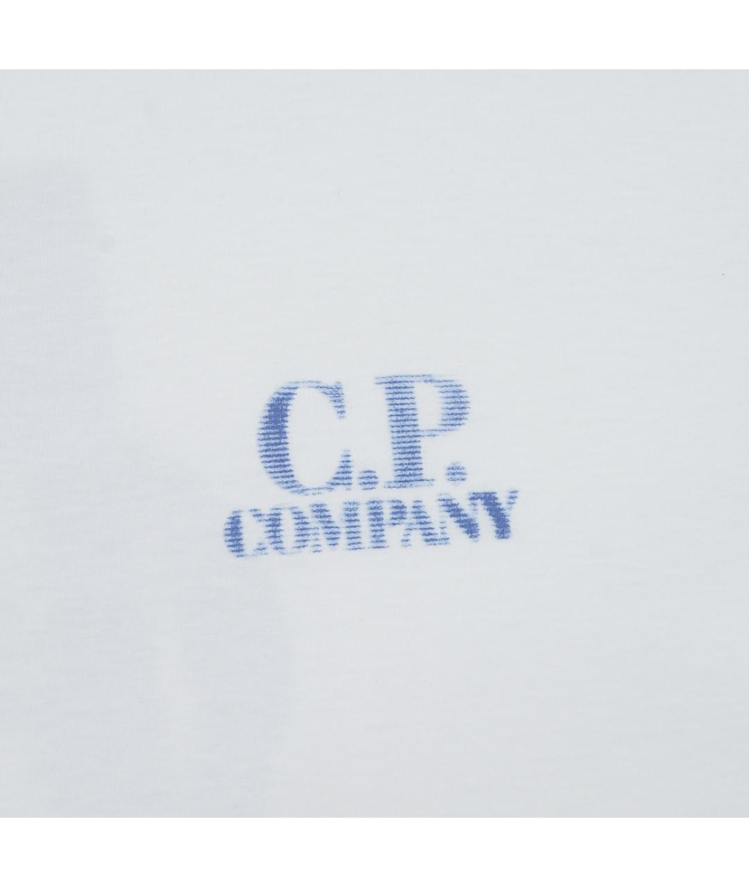 CP COMPANY Белая хлопковая футболка, фото 4