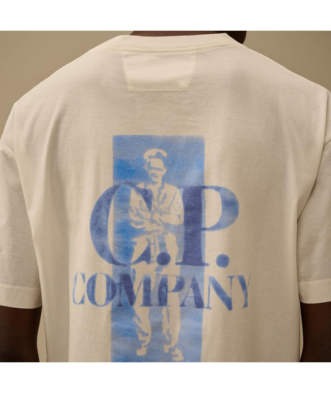 CP COMPANY Белая хлопковая футболка, фото 9