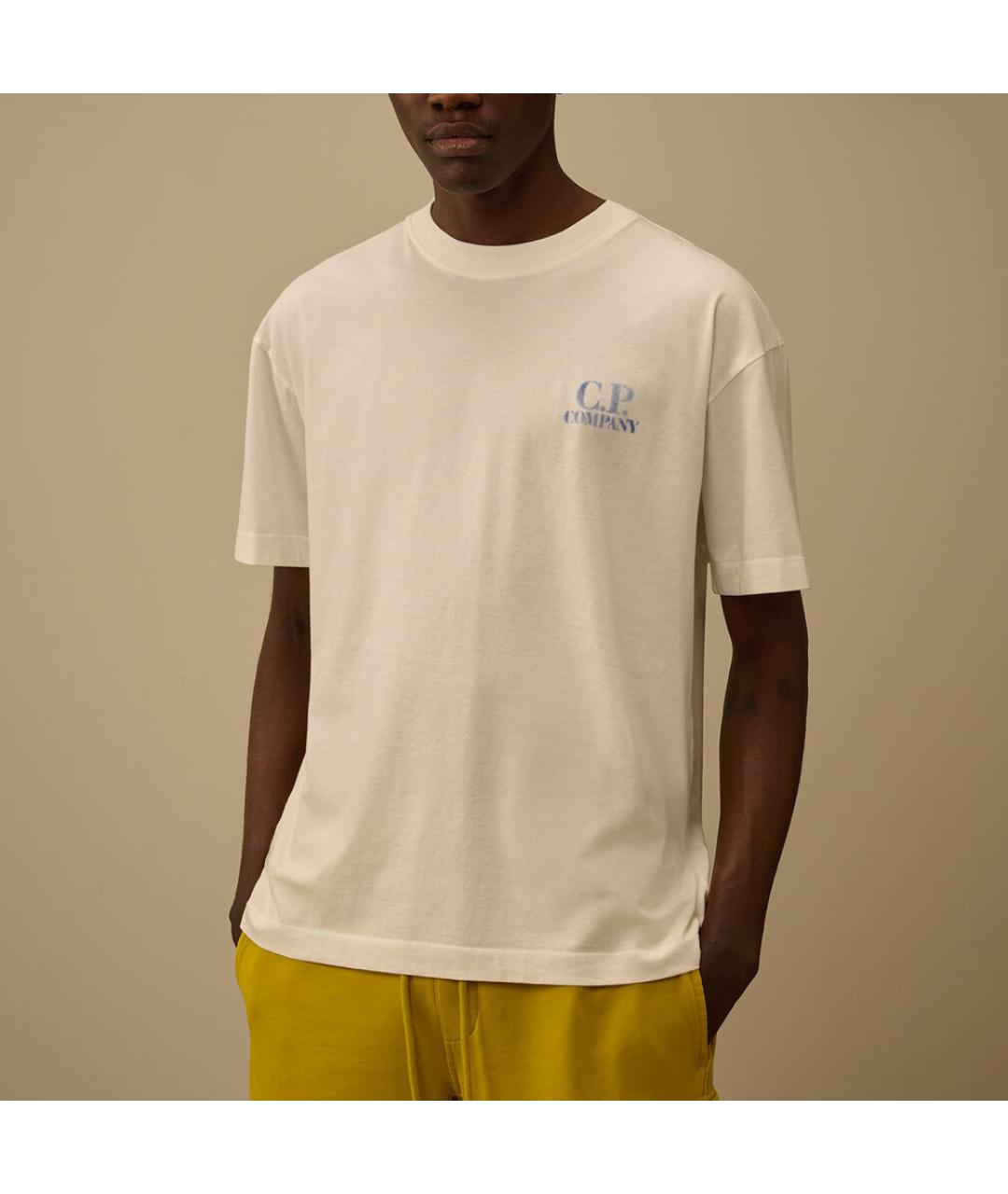 CP COMPANY Белая хлопковая футболка, фото 6