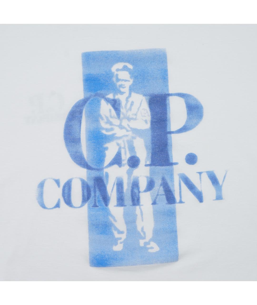 CP COMPANY Белая хлопковая футболка, фото 5