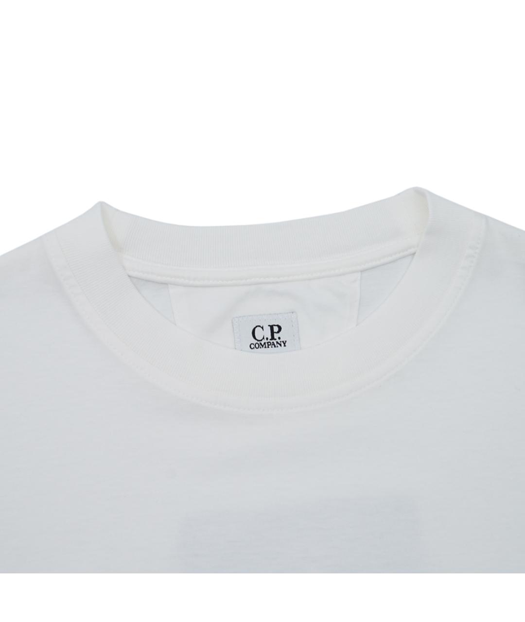 CP COMPANY Белая хлопковая футболка, фото 3
