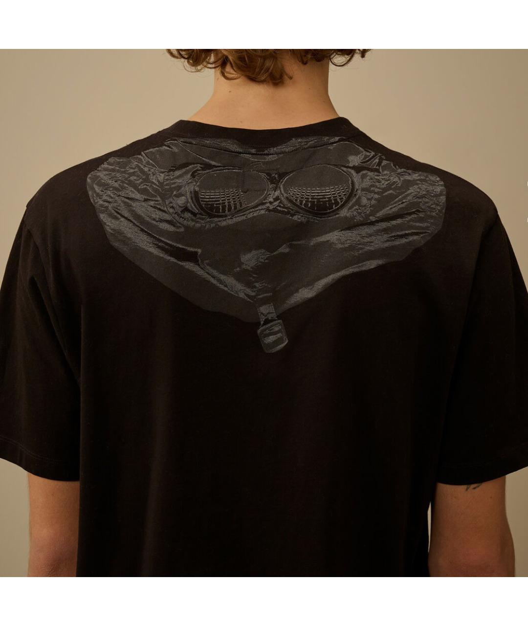 CP COMPANY Черная хлопковая футболка, фото 8