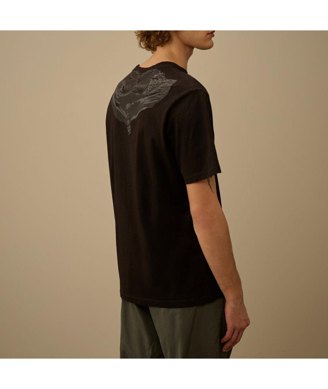 CP COMPANY Черная хлопковая футболка, фото 6