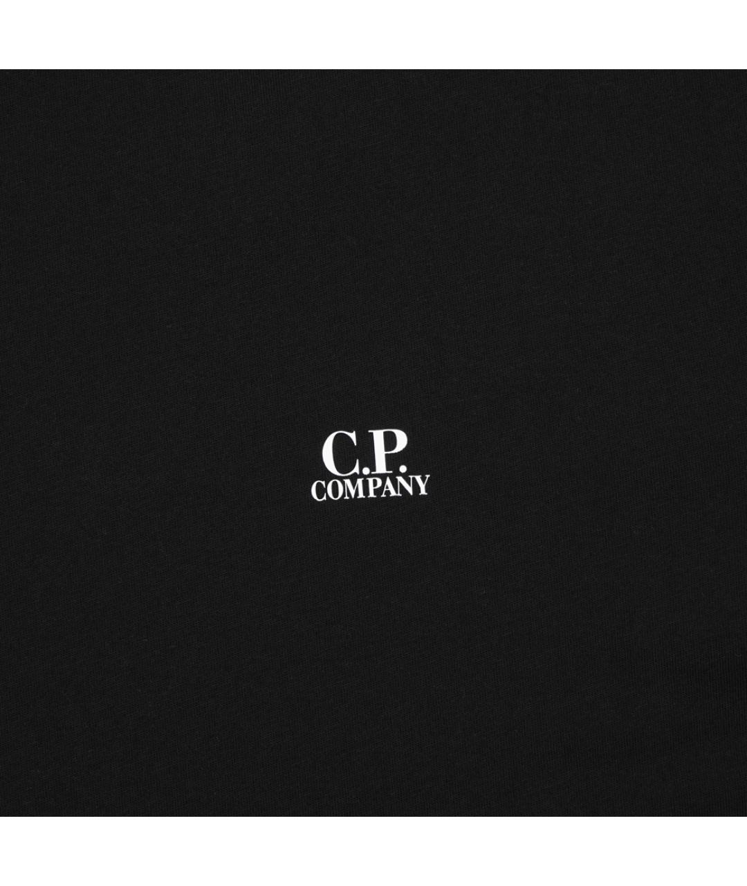 CP COMPANY Черная хлопковая футболка, фото 3