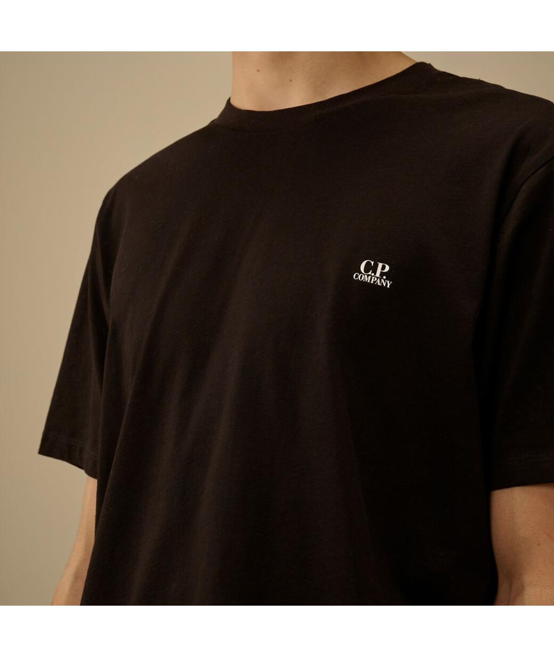 CP COMPANY Черная хлопковая футболка, фото 7