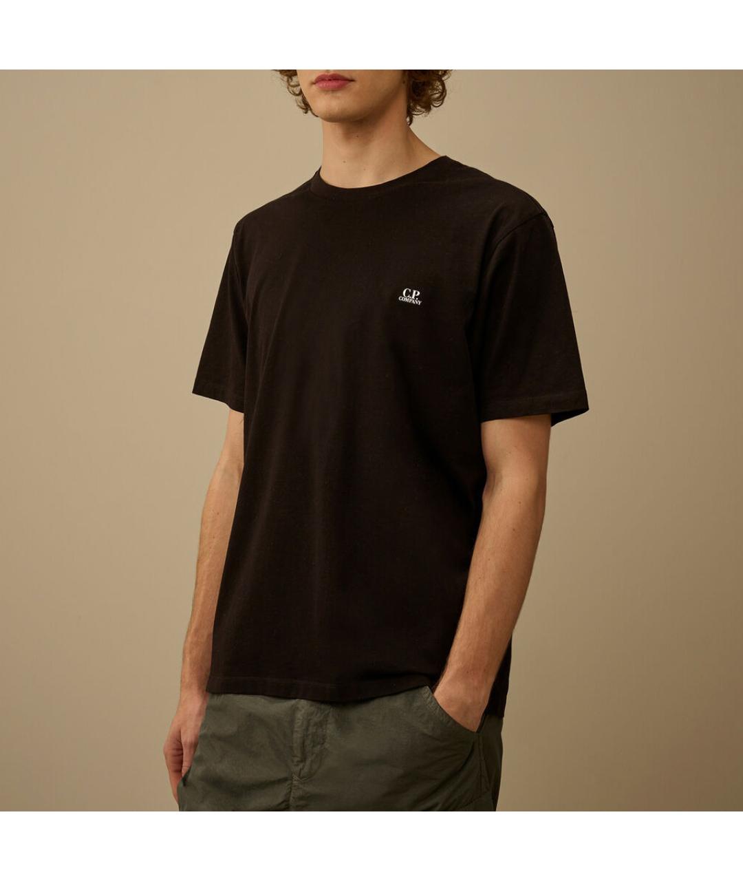 CP COMPANY Черная хлопковая футболка, фото 5