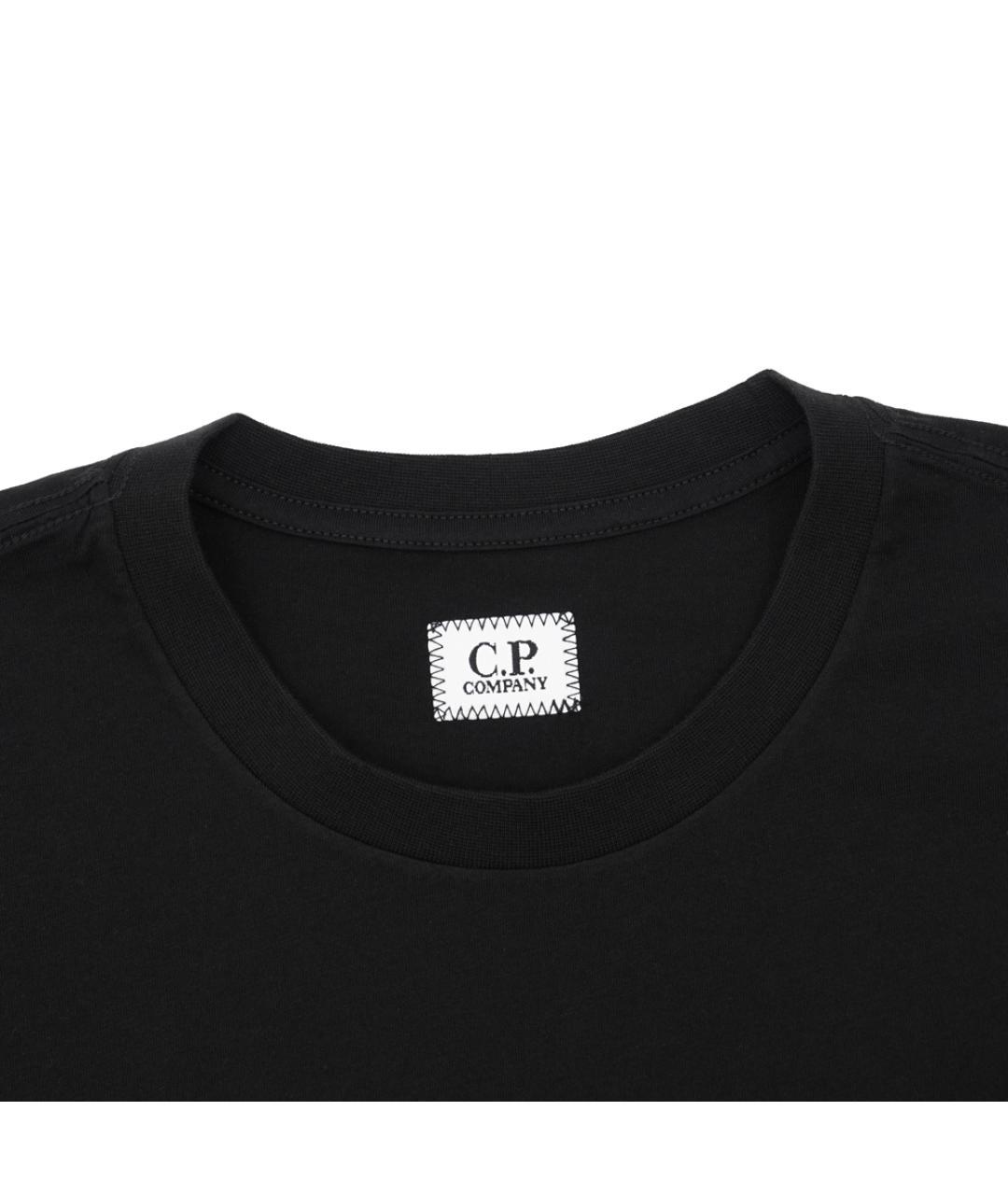 CP COMPANY Черная хлопковая футболка, фото 2