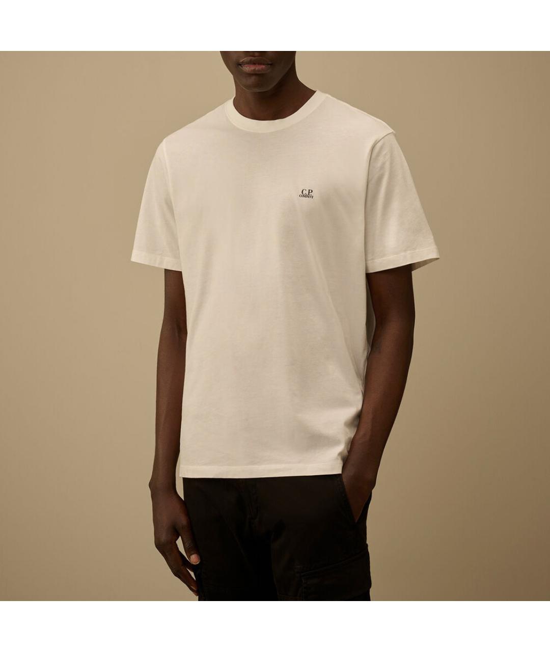 CP COMPANY Белая хлопковая футболка, фото 5