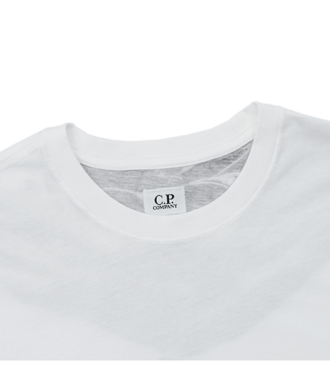 CP COMPANY Белая хлопковая футболка, фото 2