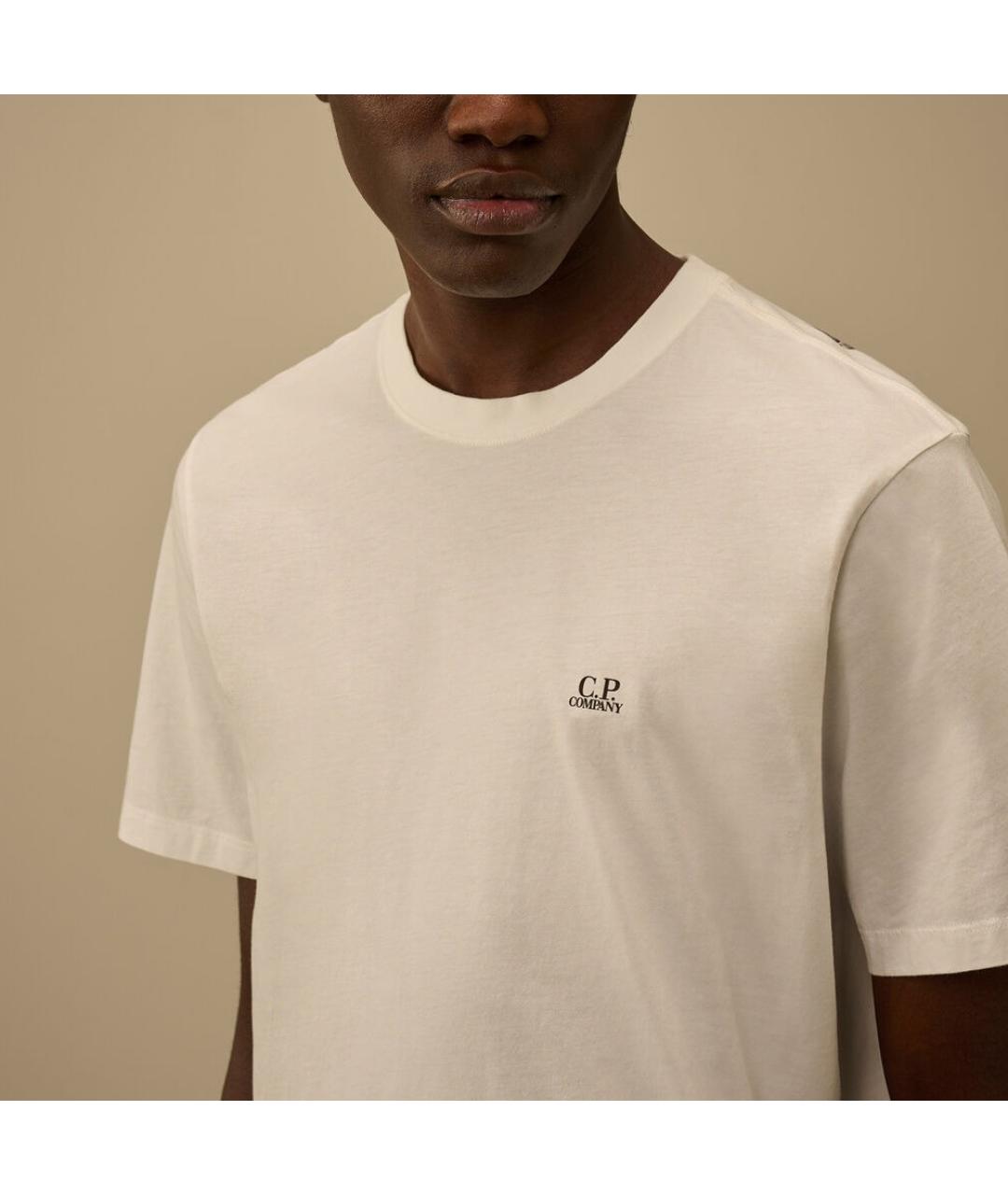 CP COMPANY Белая хлопковая футболка, фото 7