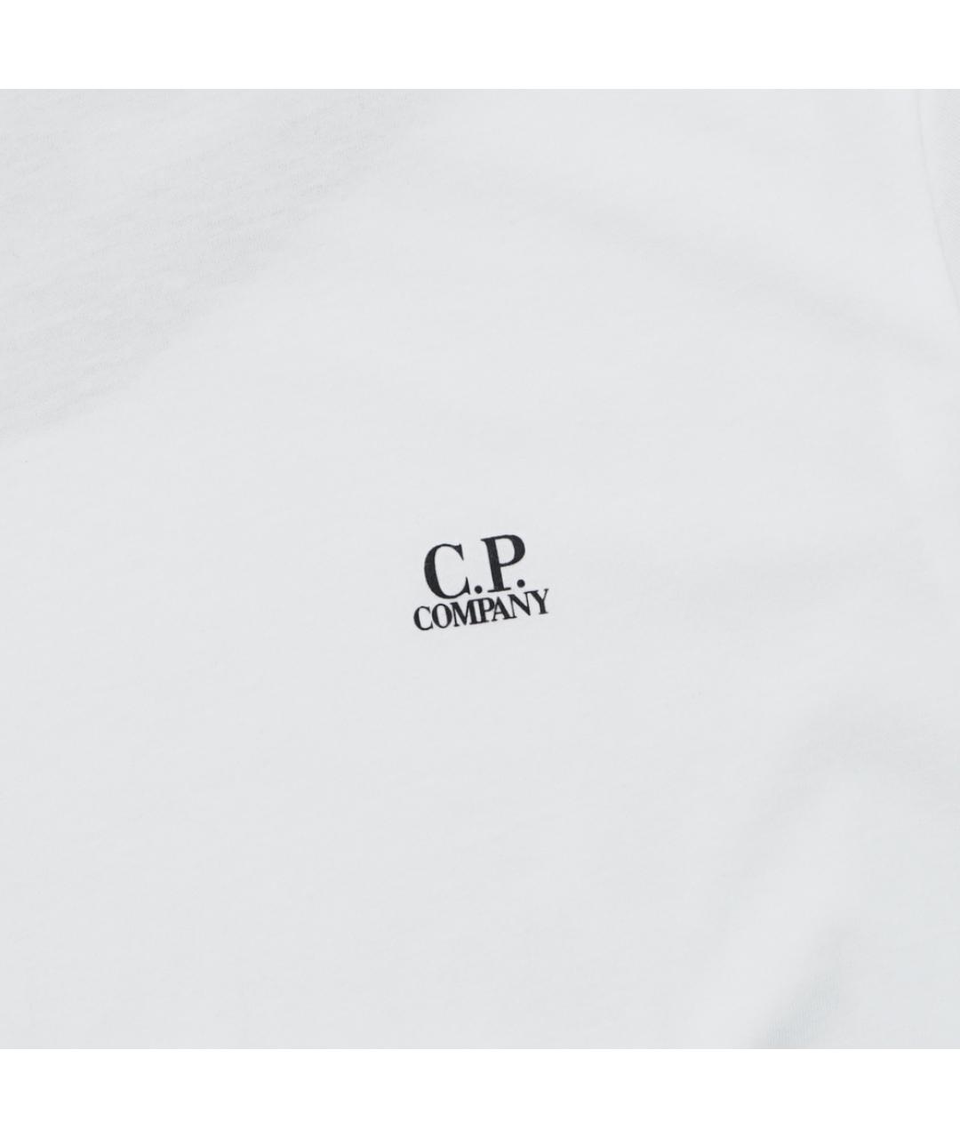 CP COMPANY Белая хлопковая футболка, фото 3