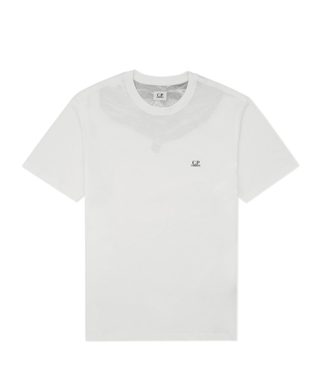 CP COMPANY Белая хлопковая футболка, фото 1