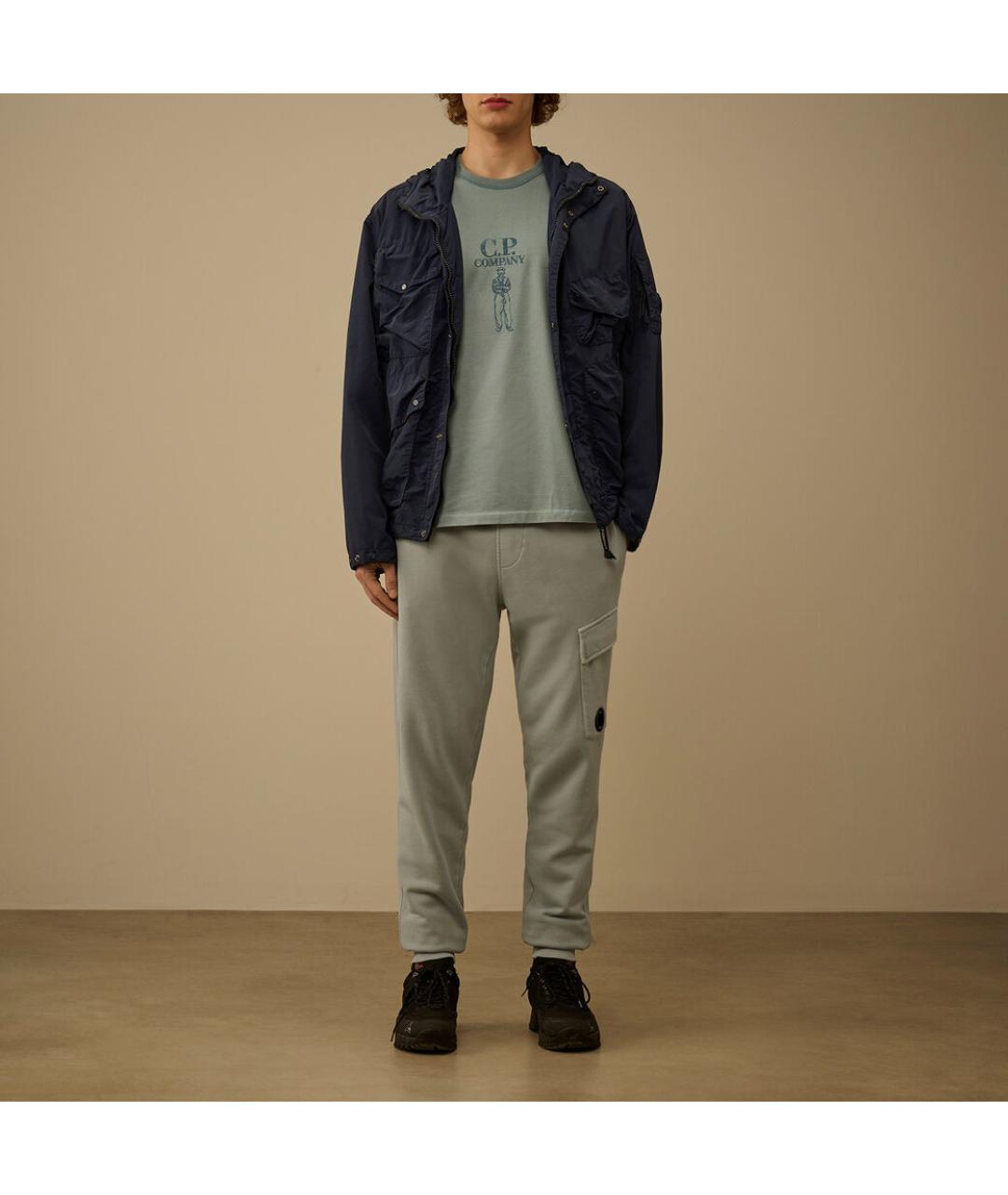 CP COMPANY Голубая хлопковая футболка, фото 8