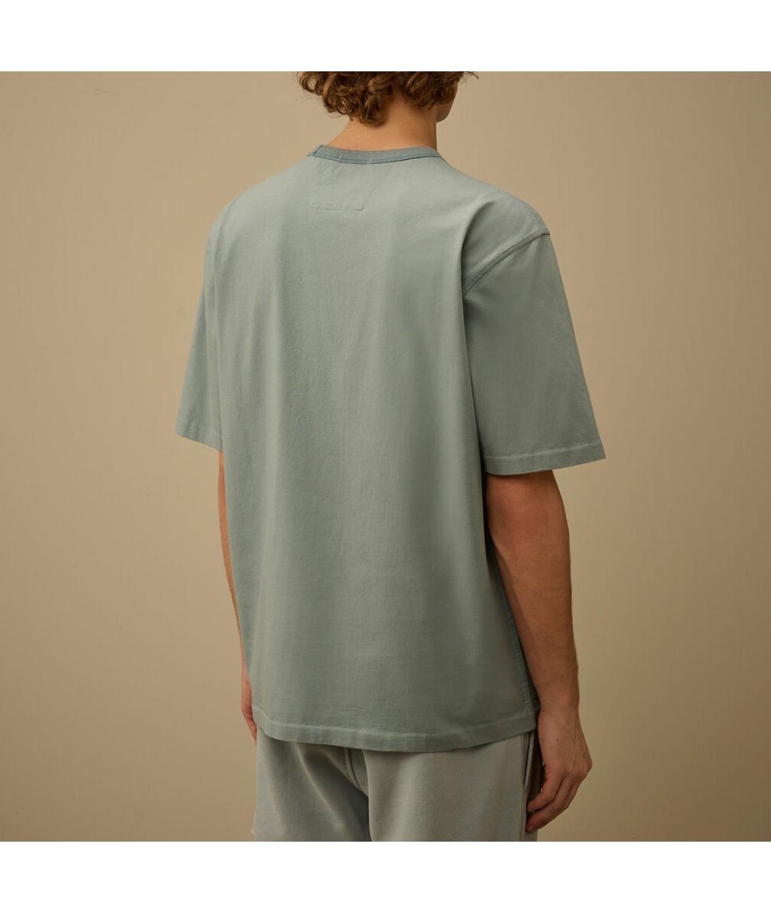 CP COMPANY Голубая хлопковая футболка, фото 6