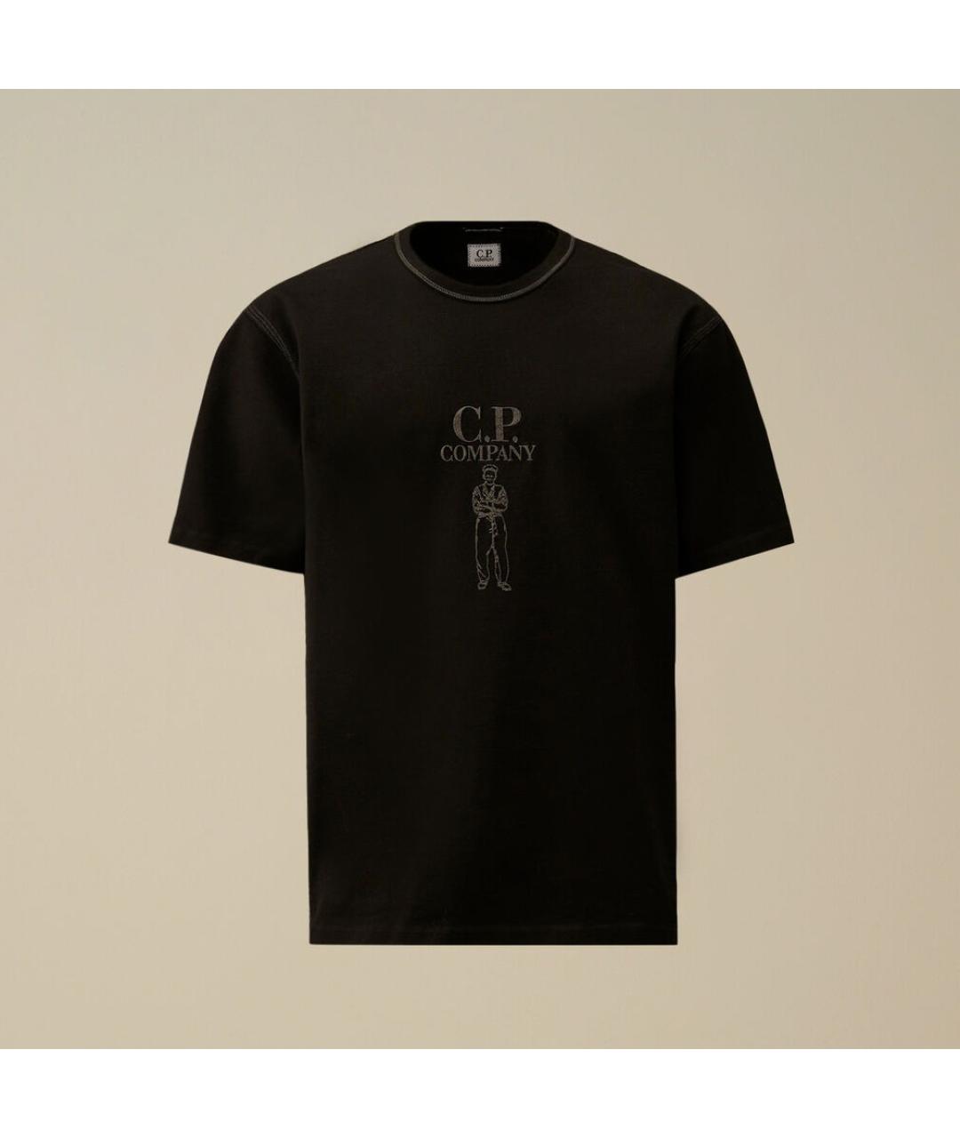 CP COMPANY Черная хлопковая футболка, фото 9