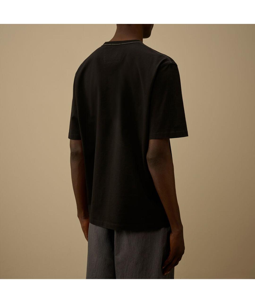 CP COMPANY Черная хлопковая футболка, фото 6