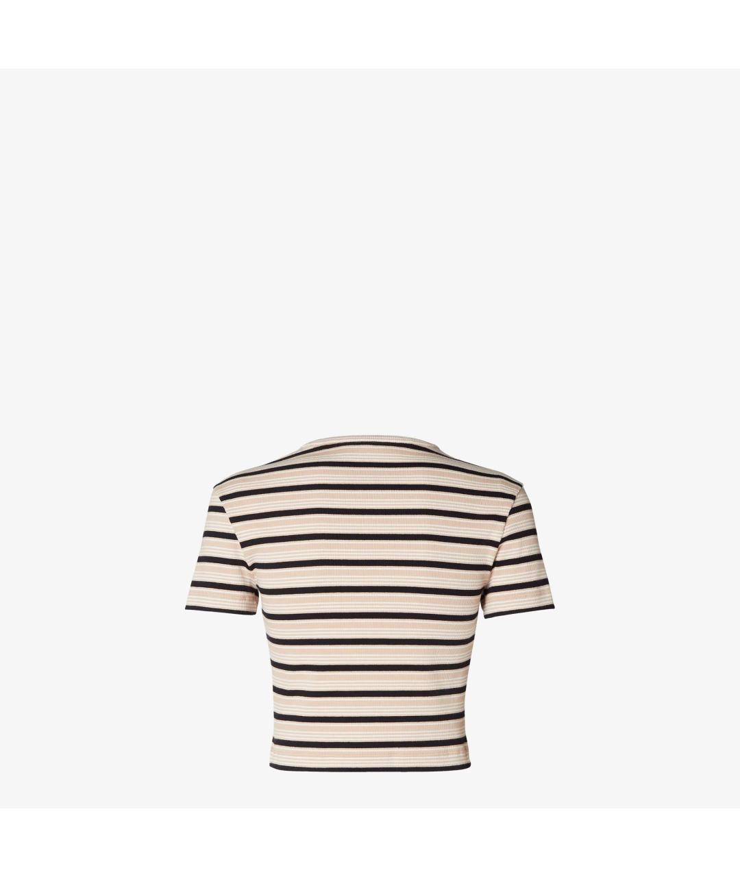 FENDI Бежевая хлопковая футболка, фото 2