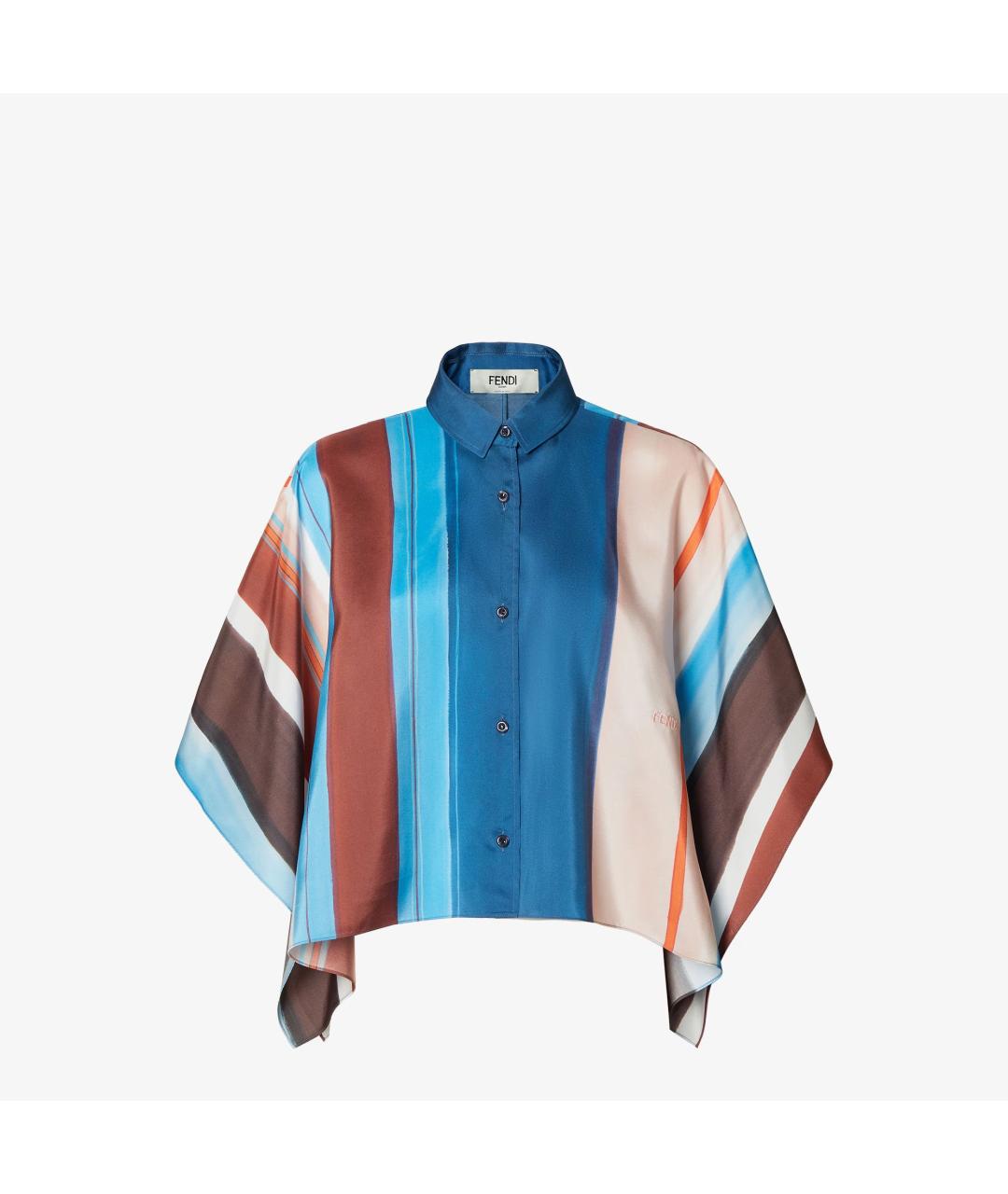 FENDI Мульти шелковая рубашка, фото 4