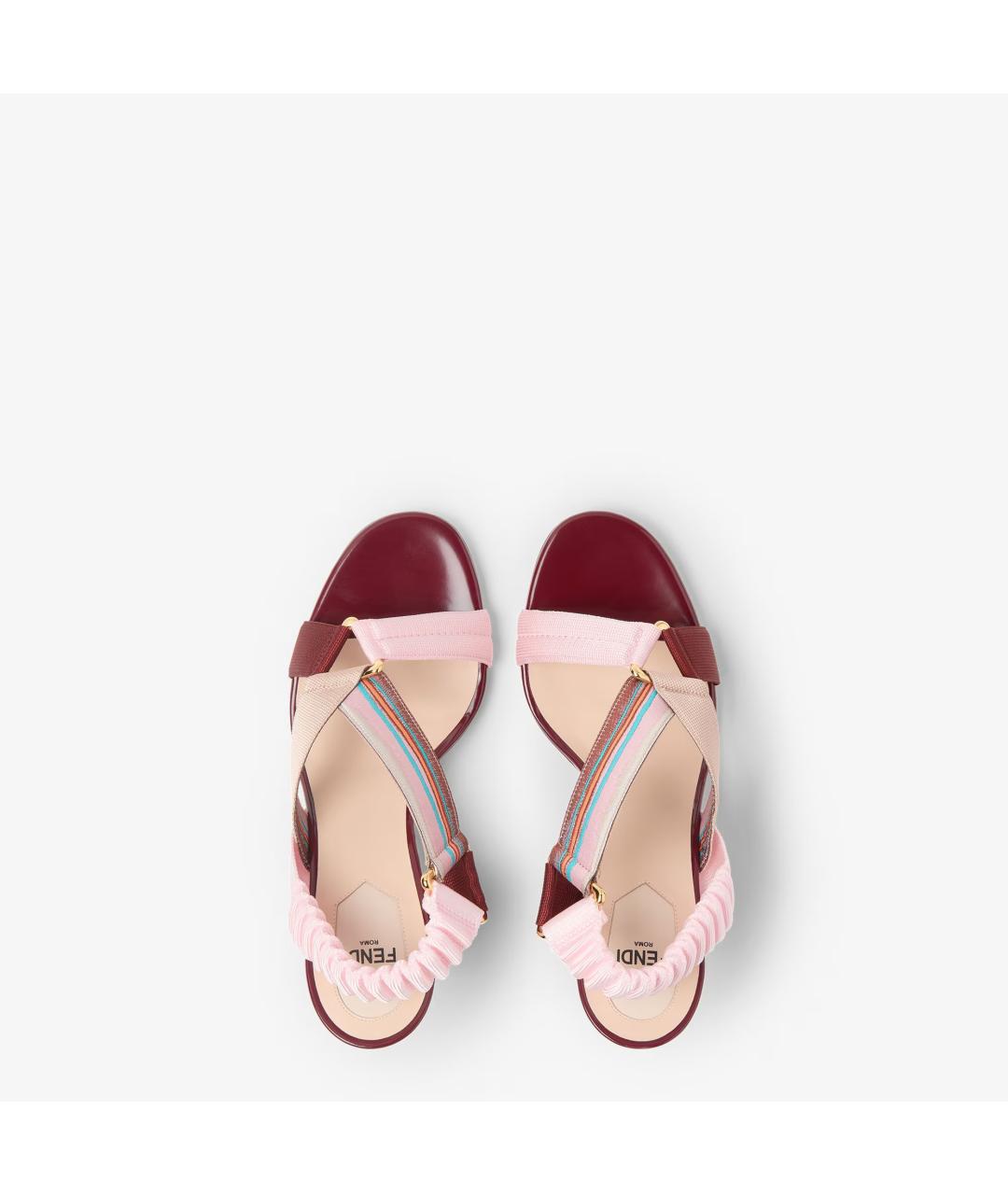 FENDI Мульти синтетические босоножки, фото 4