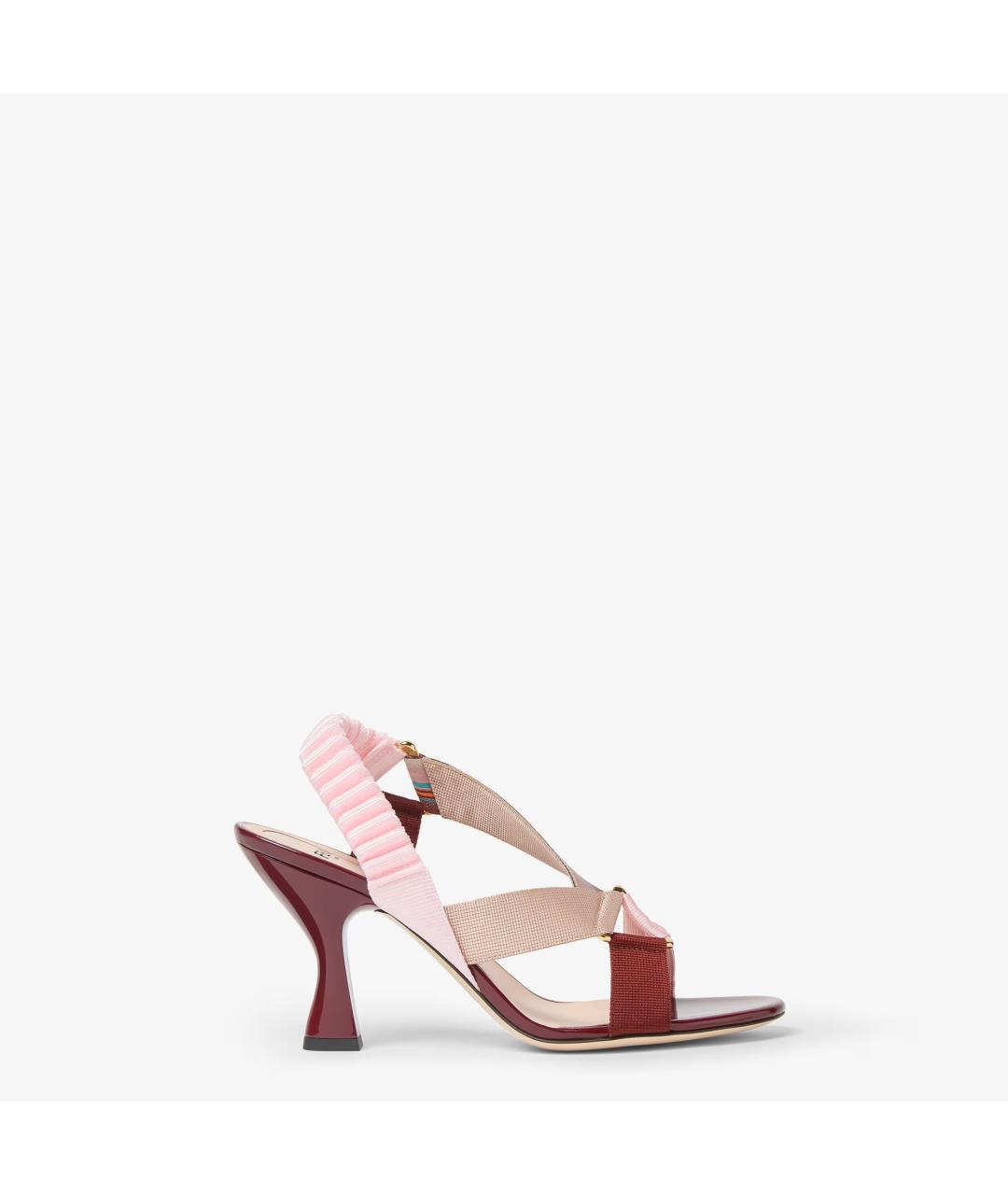 FENDI Мульти синтетические босоножки, фото 5