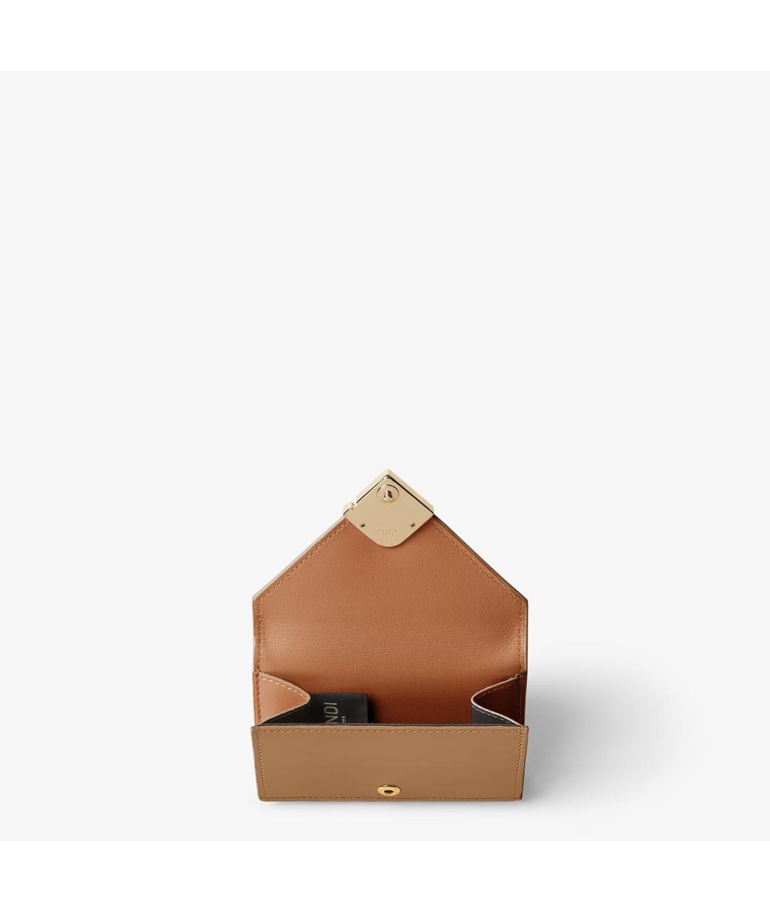 FENDI Коричневый кожаный кошелек, фото 2