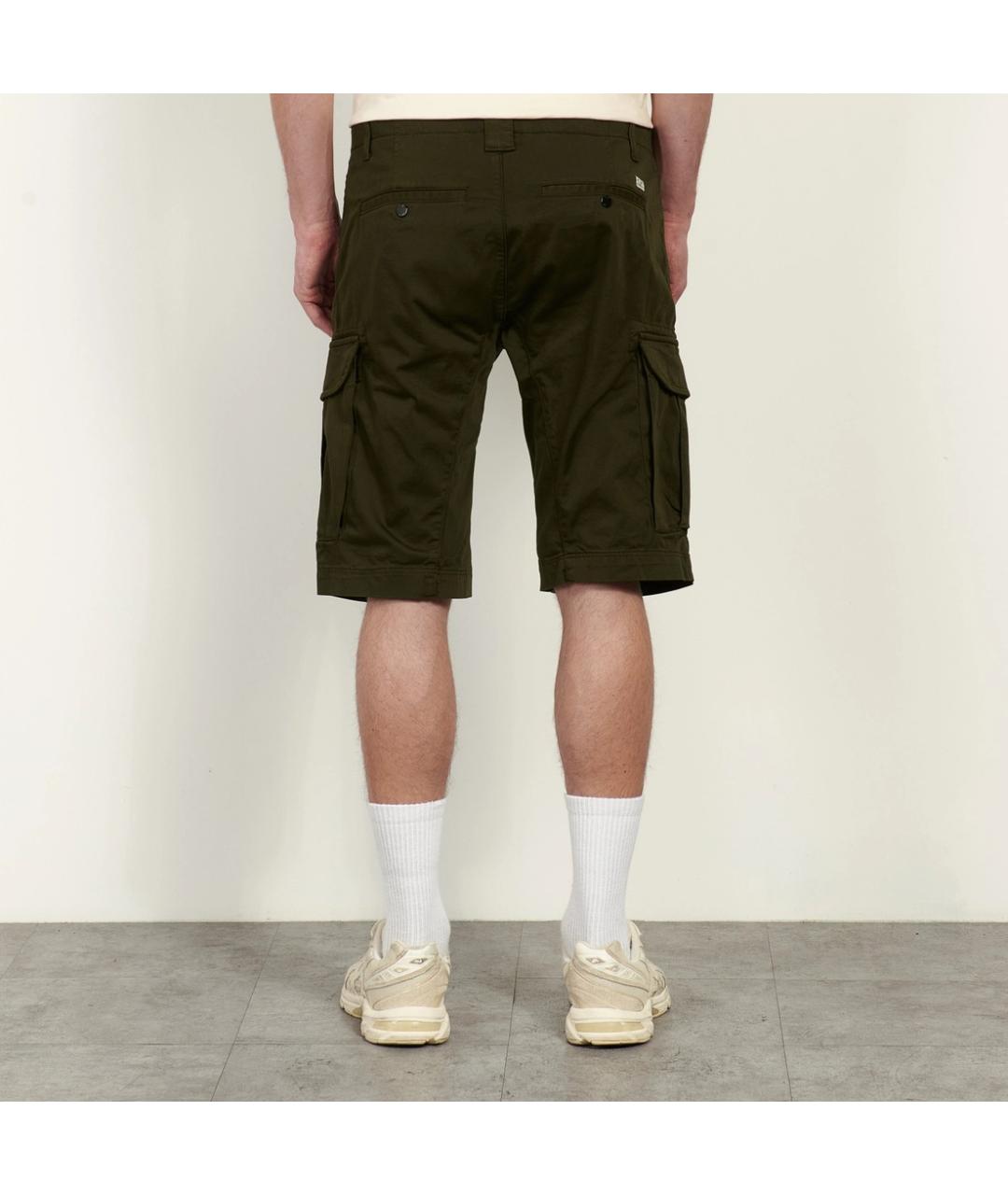 CP COMPANY Хаки хлопко-эластановые шорты, фото 8