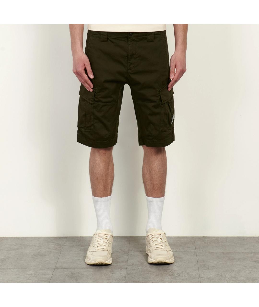 CP COMPANY Хаки хлопко-эластановые шорты, фото 7